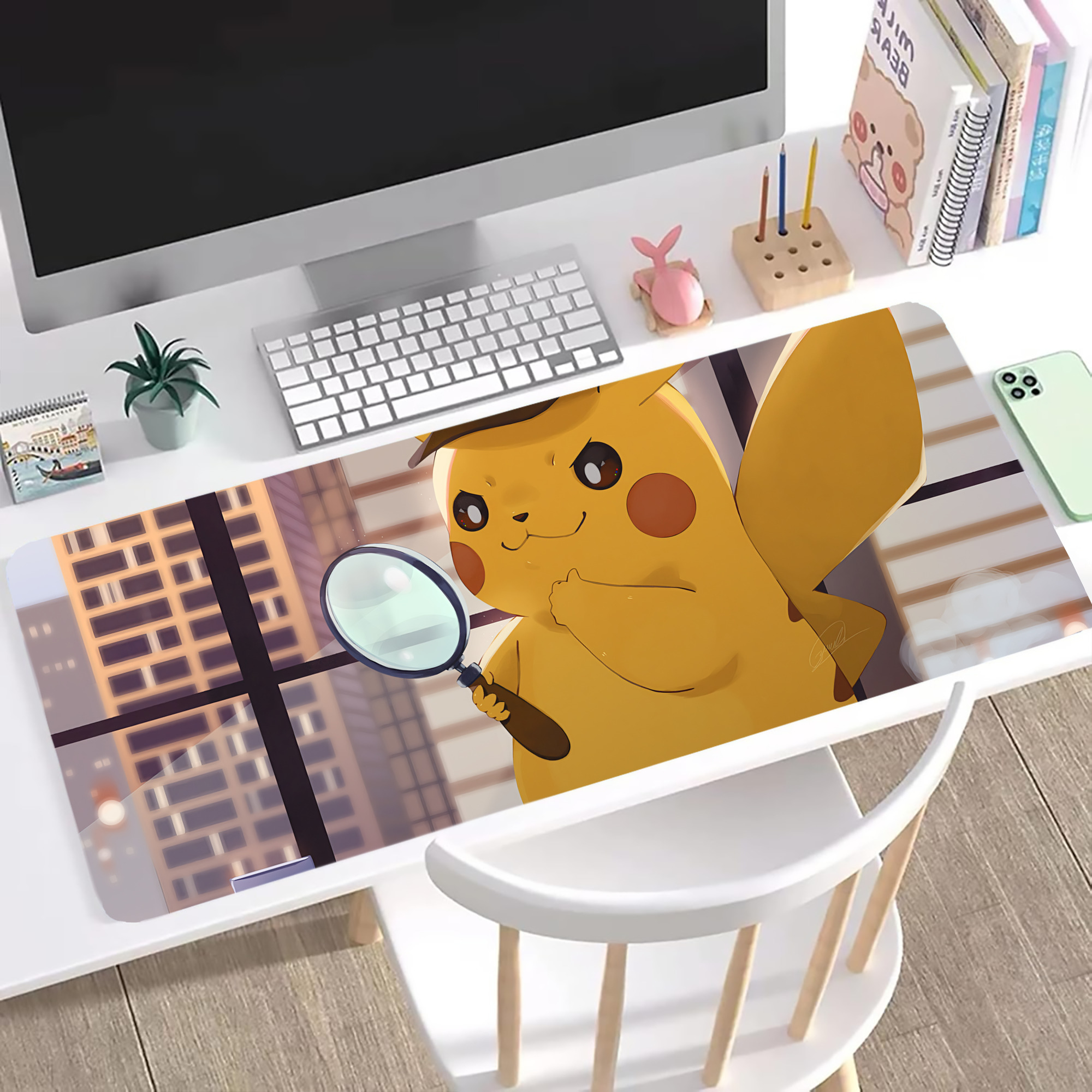 （画像用） ポケットモンスター Pokémon ステッチ加工 大判デスクマット／滑り止めマウスパッド