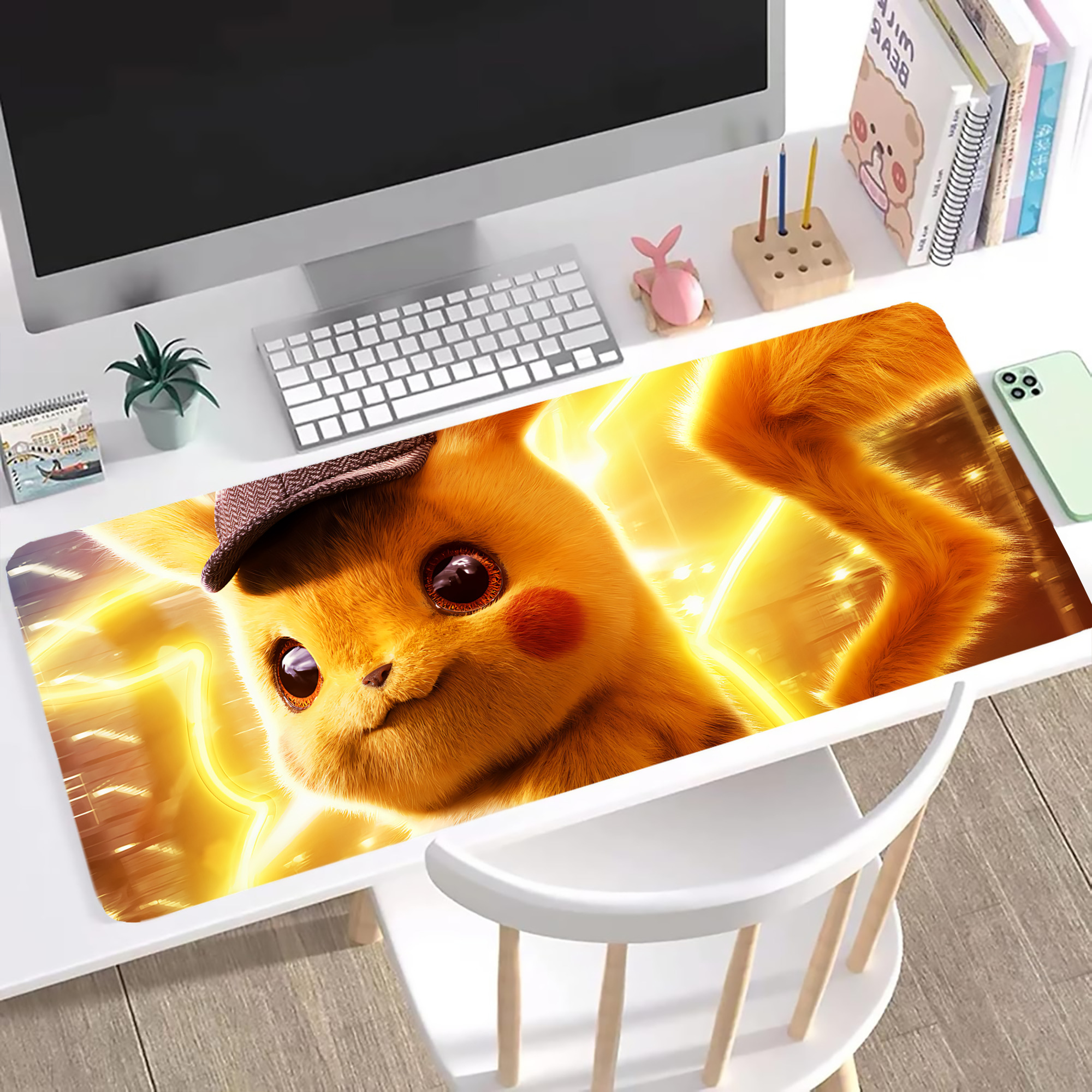 （画像用） ポケットモンスター Pokémon ステッチ加工 大判デスクマット／滑り止めマウスパッド
