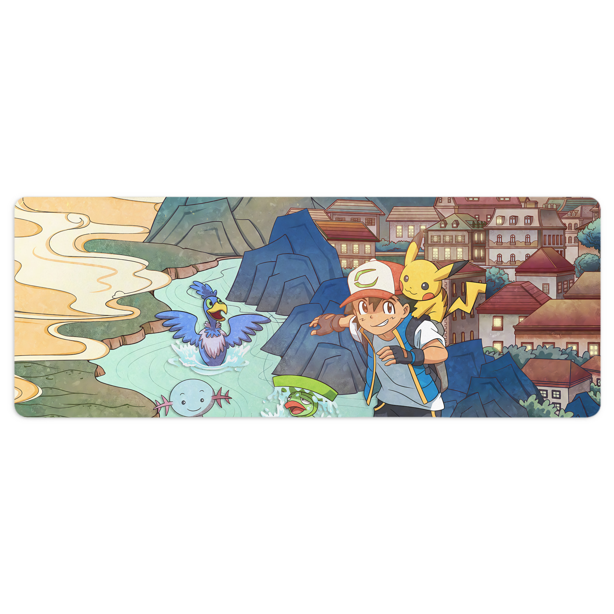 （画像用） ポケットモンスター Pokémon ステッチ加工 大判デスクマット／滑り止めマウスパッド