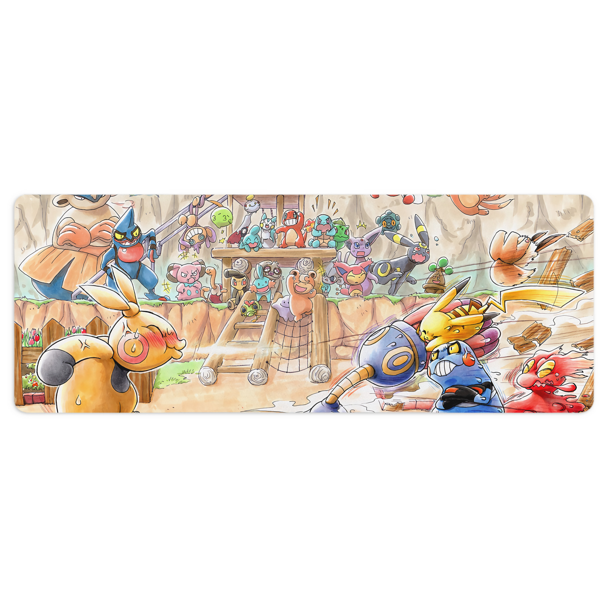（画像用） ポケットモンスター Pokémon ステッチ加工 大判デスクマット／滑り止めマウスパッド