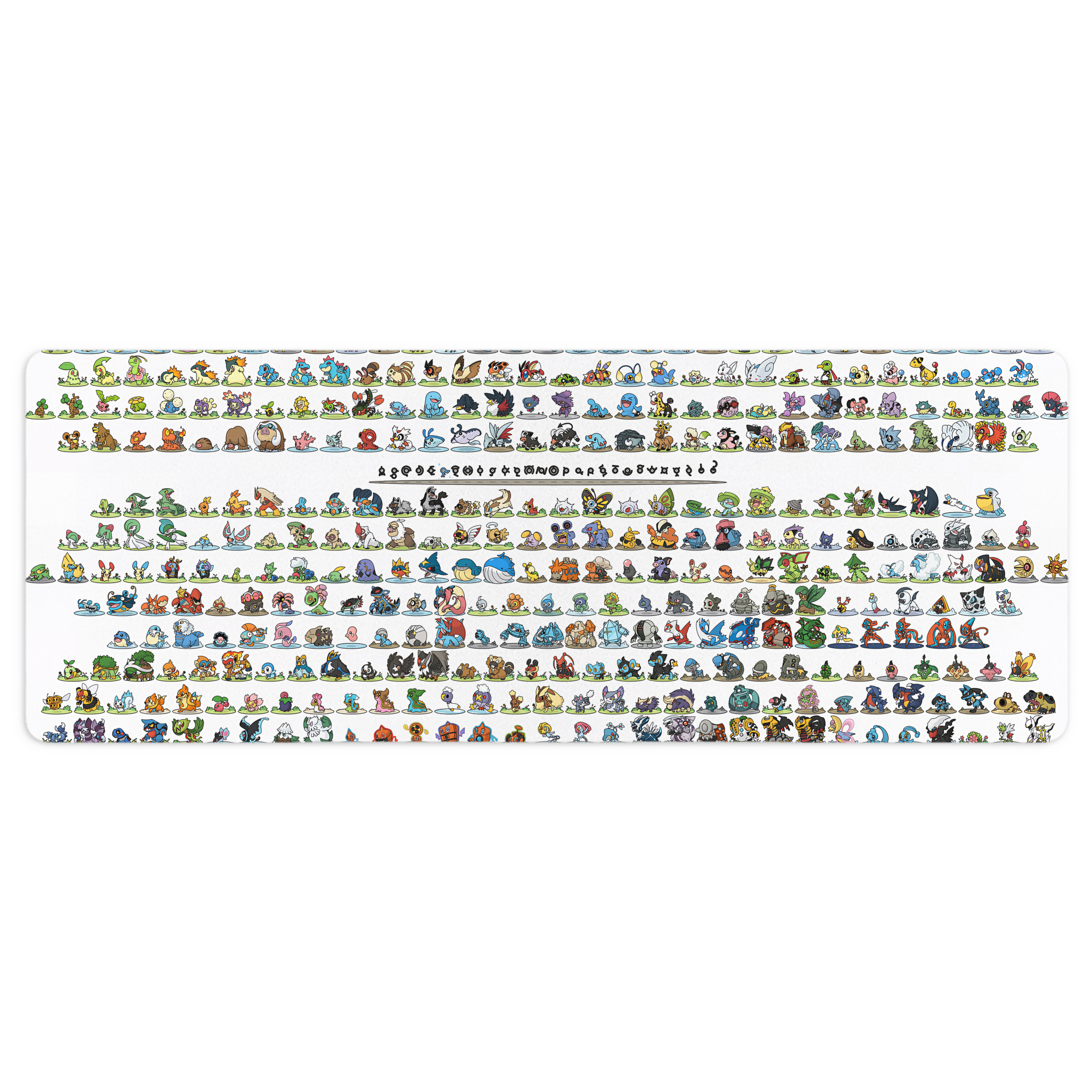 （画像用） ポケットモンスター Pokémon ステッチ加工 大判デスクマット／滑り止めマウスパッド