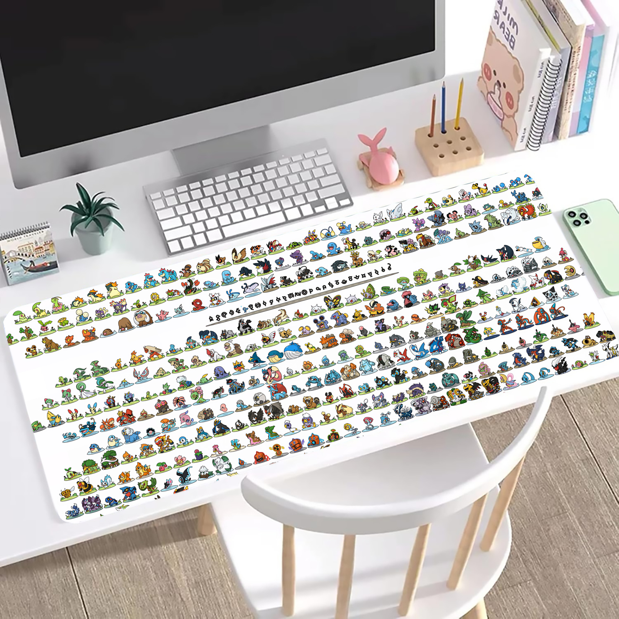 （画像用） ポケットモンスター Pokémon ステッチ加工 大判デスクマット／滑り止めマウスパッド