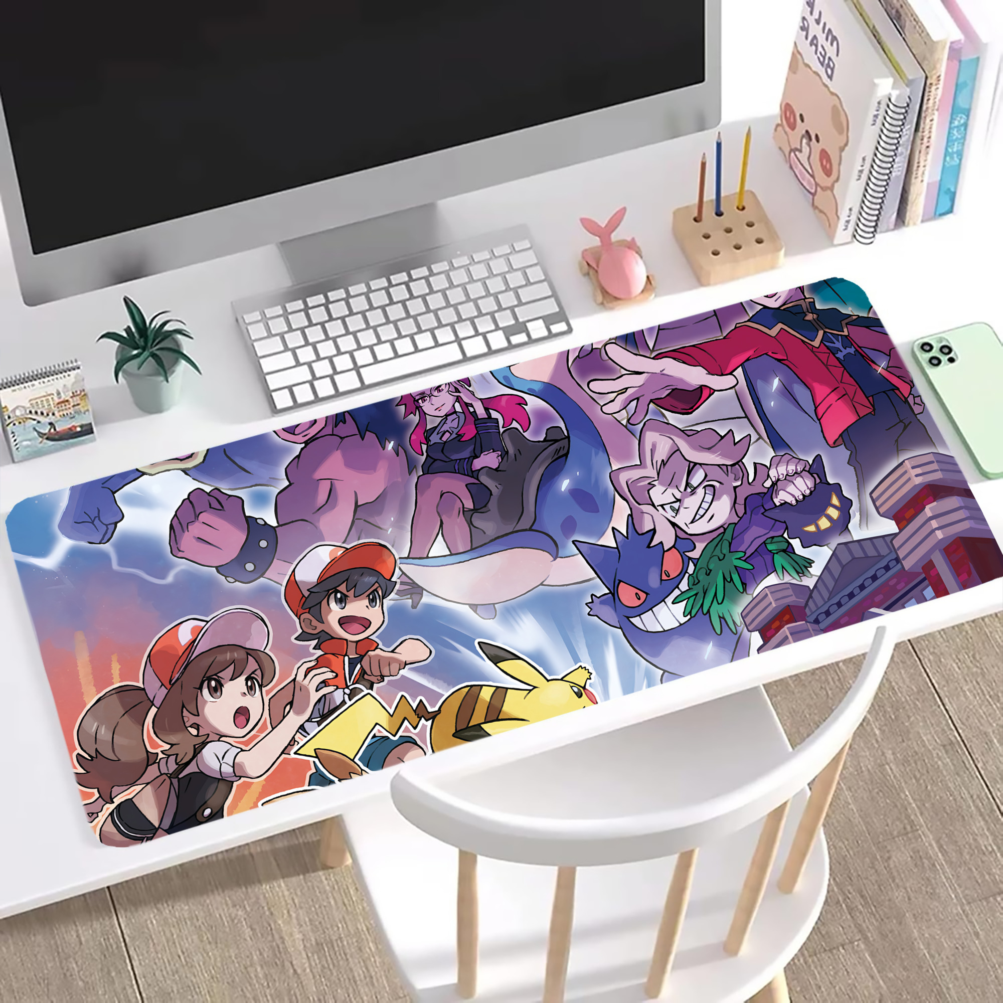 （画像用） ポケットモンスター Pokémon ステッチ加工 大判デスクマット／滑り止めマウスパッド