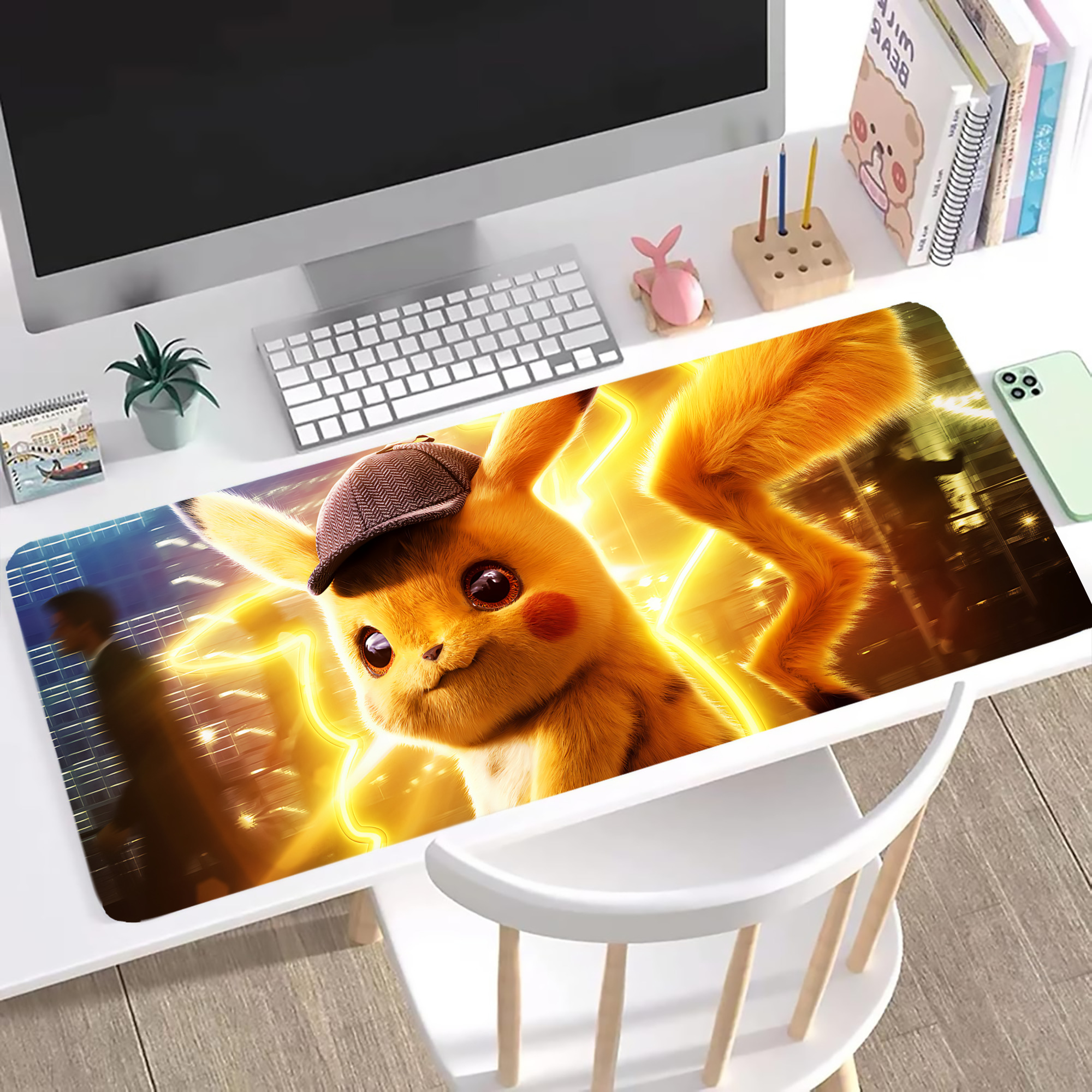 （画像用） ポケットモンスター Pokémon ステッチ加工 大判デスクマット／滑り止めマウスパッド