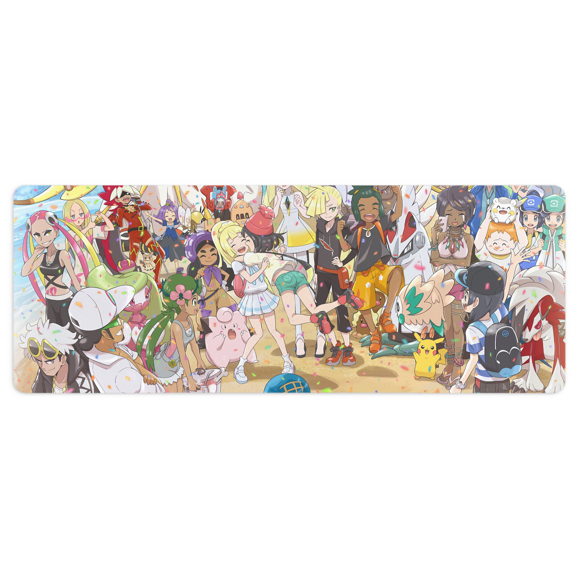 （画像用） ポケットモンスター Pokémon ステッチ加工 大判デスクマット／滑り止めマウスパッド