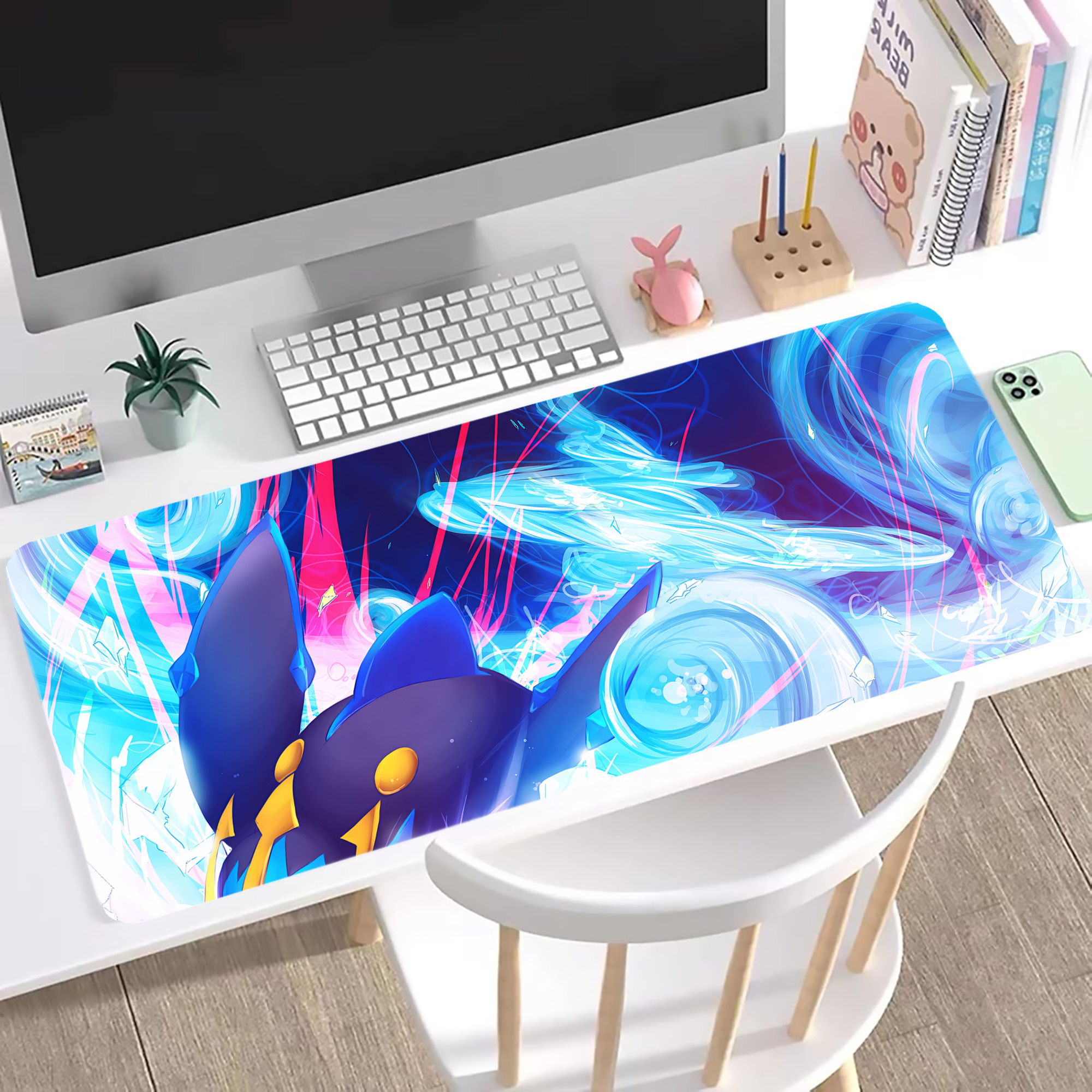 （画像用） ポケットモンスター Pokémon ステッチ加工 大判デスクマット／滑り止めマウスパッド