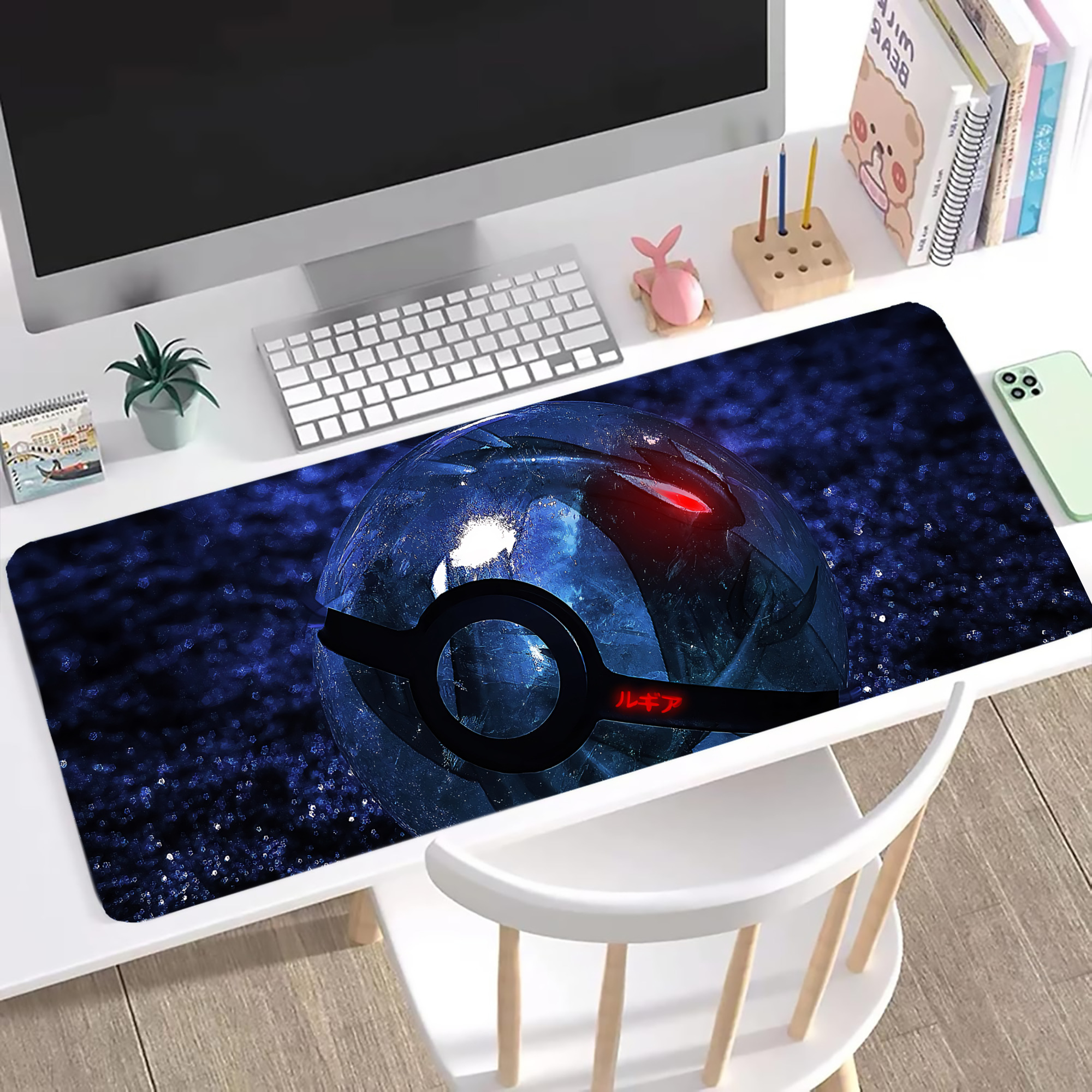 （画像用） ポケットモンスター Pokémon ステッチ加工 大判デスクマット／滑り止めマウスパッド