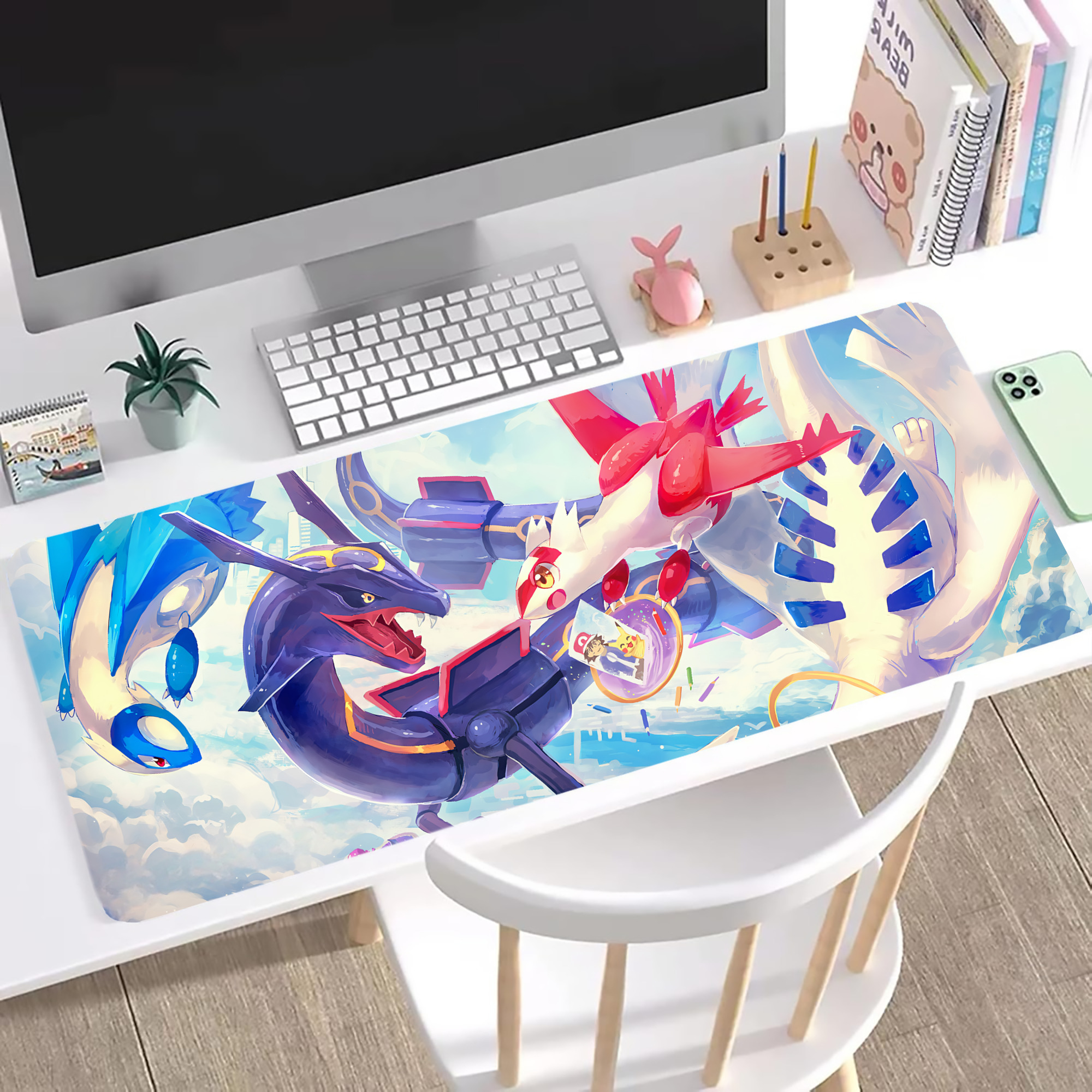 （画像用） ポケットモンスター Pokémon ステッチ加工 大判デスクマット／滑り止めマウスパッド