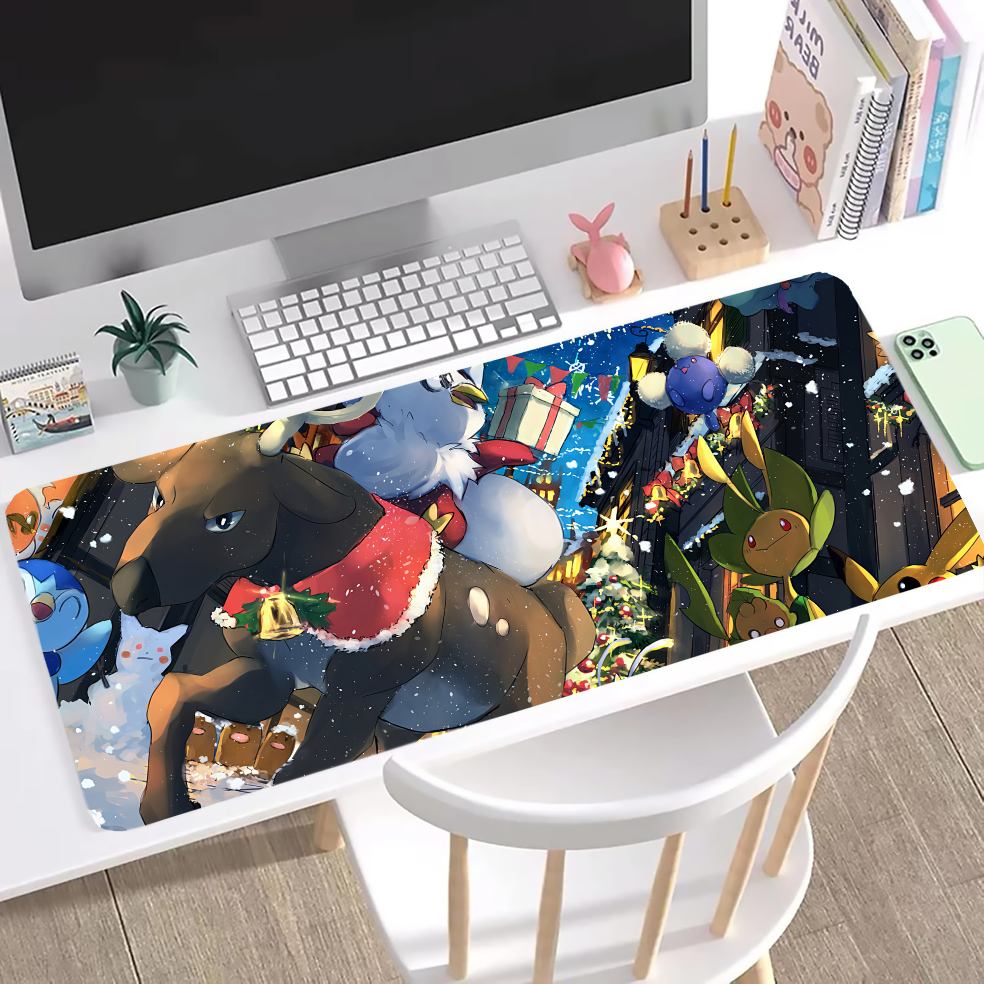 （画像用） ポケットモンスター Pokémon ステッチ加工 大判デスクマット／滑り止めマウスパッド