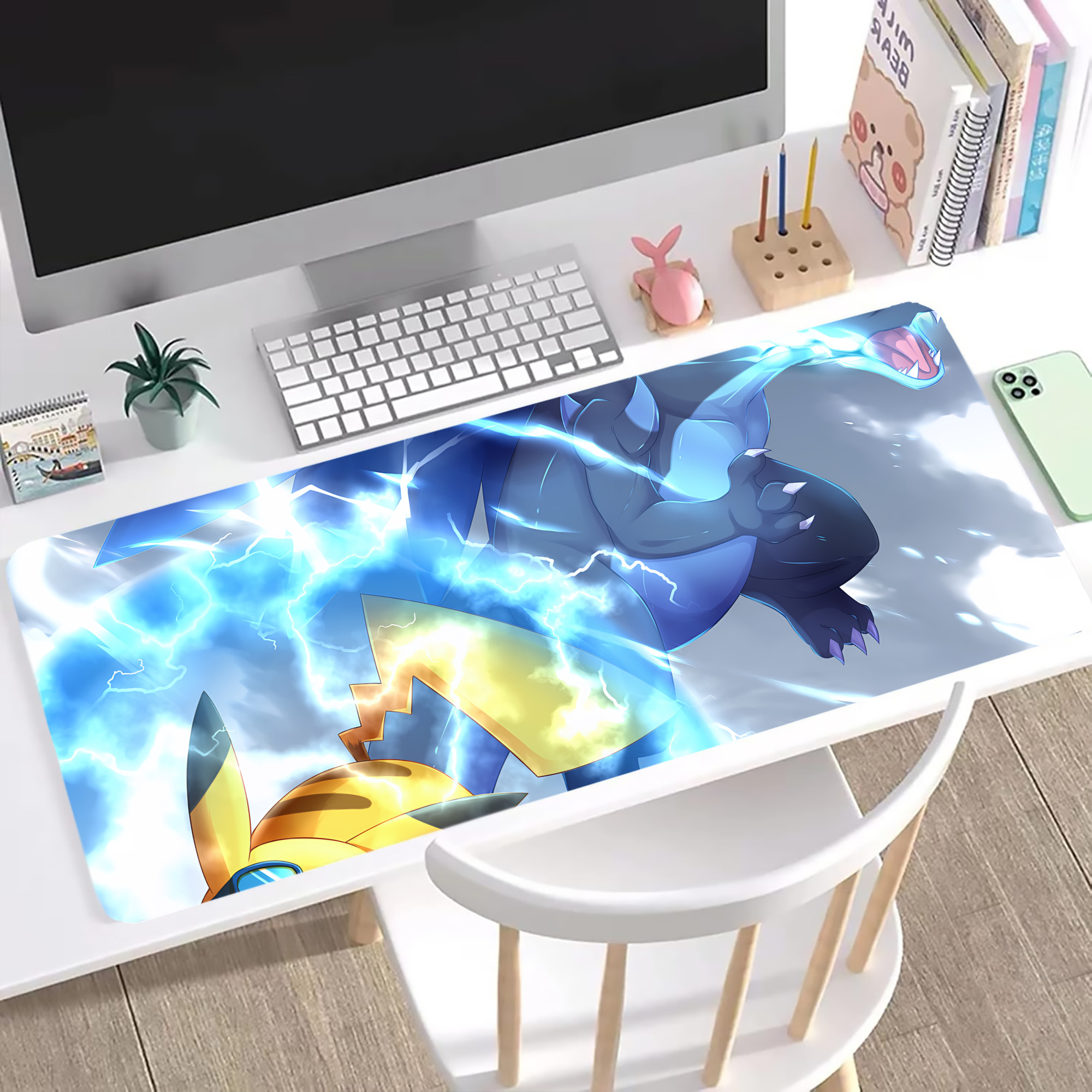 （画像用） ポケットモンスター Pokémon ステッチ加工 大判デスクマット／滑り止めマウスパッド