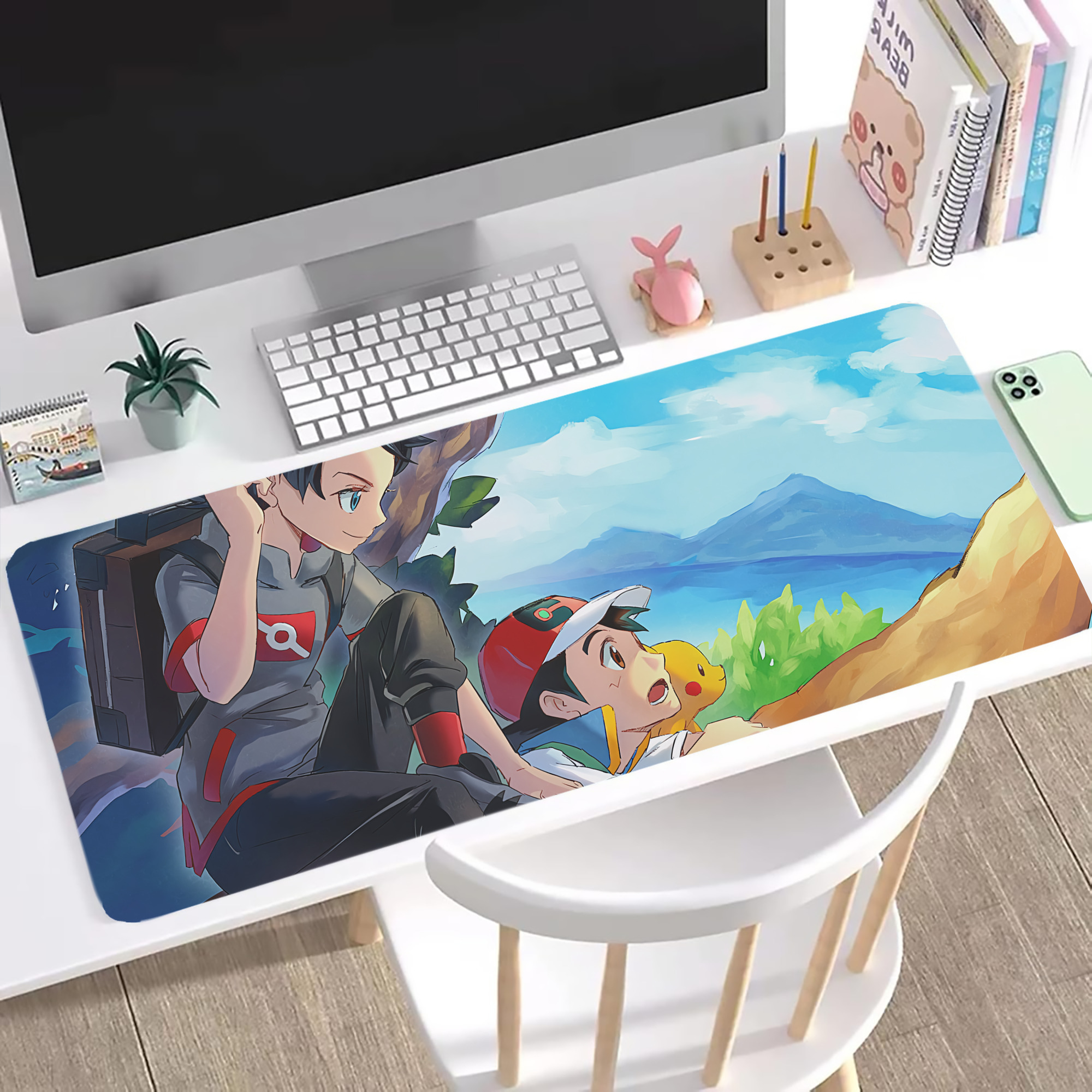 （画像用） ポケットモンスター Pokémon ステッチ加工 大判デスクマット／滑り止めマウスパッド