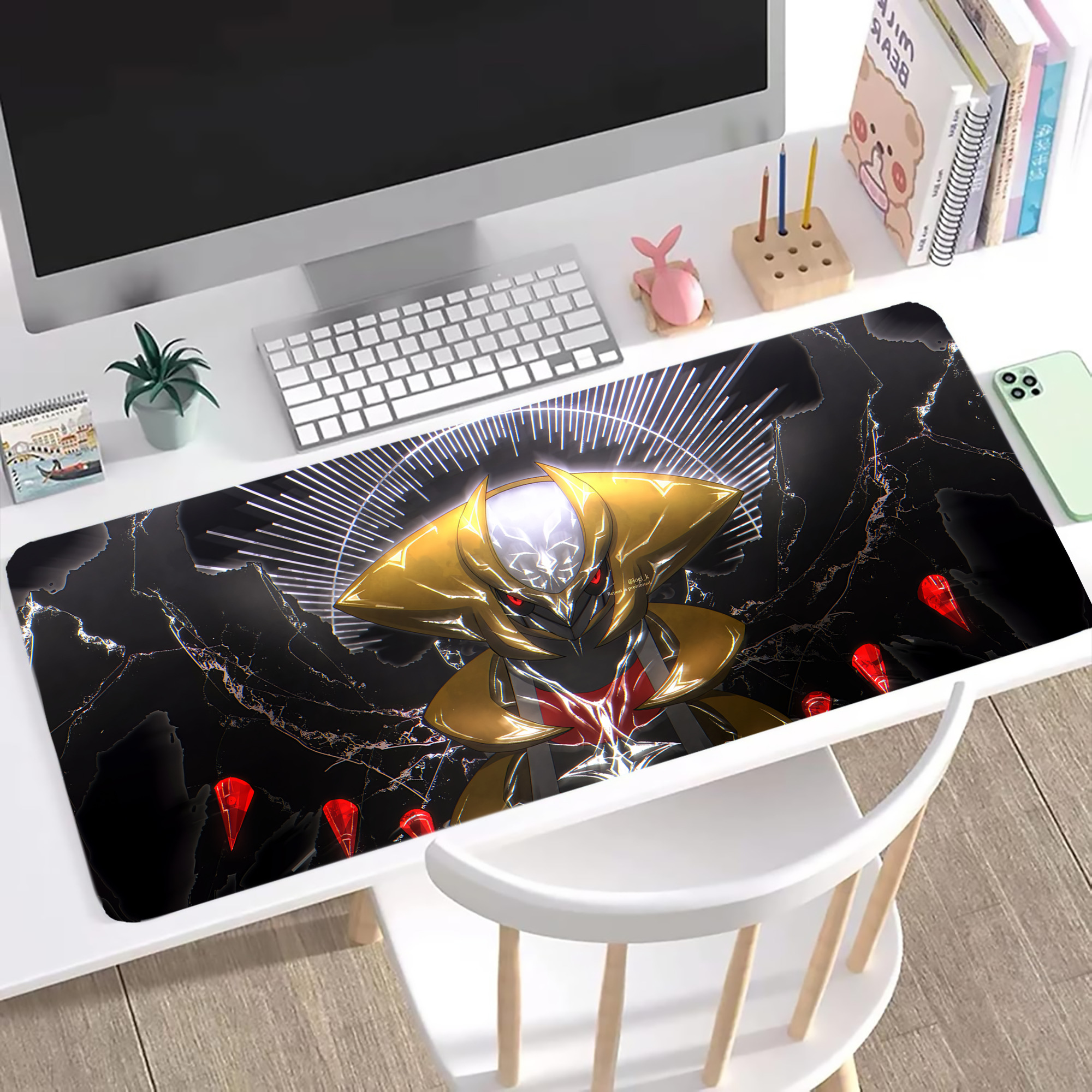 （画像用） ポケットモンスター Pokémon ステッチ加工 大判デスクマット／滑り止めマウスパッド