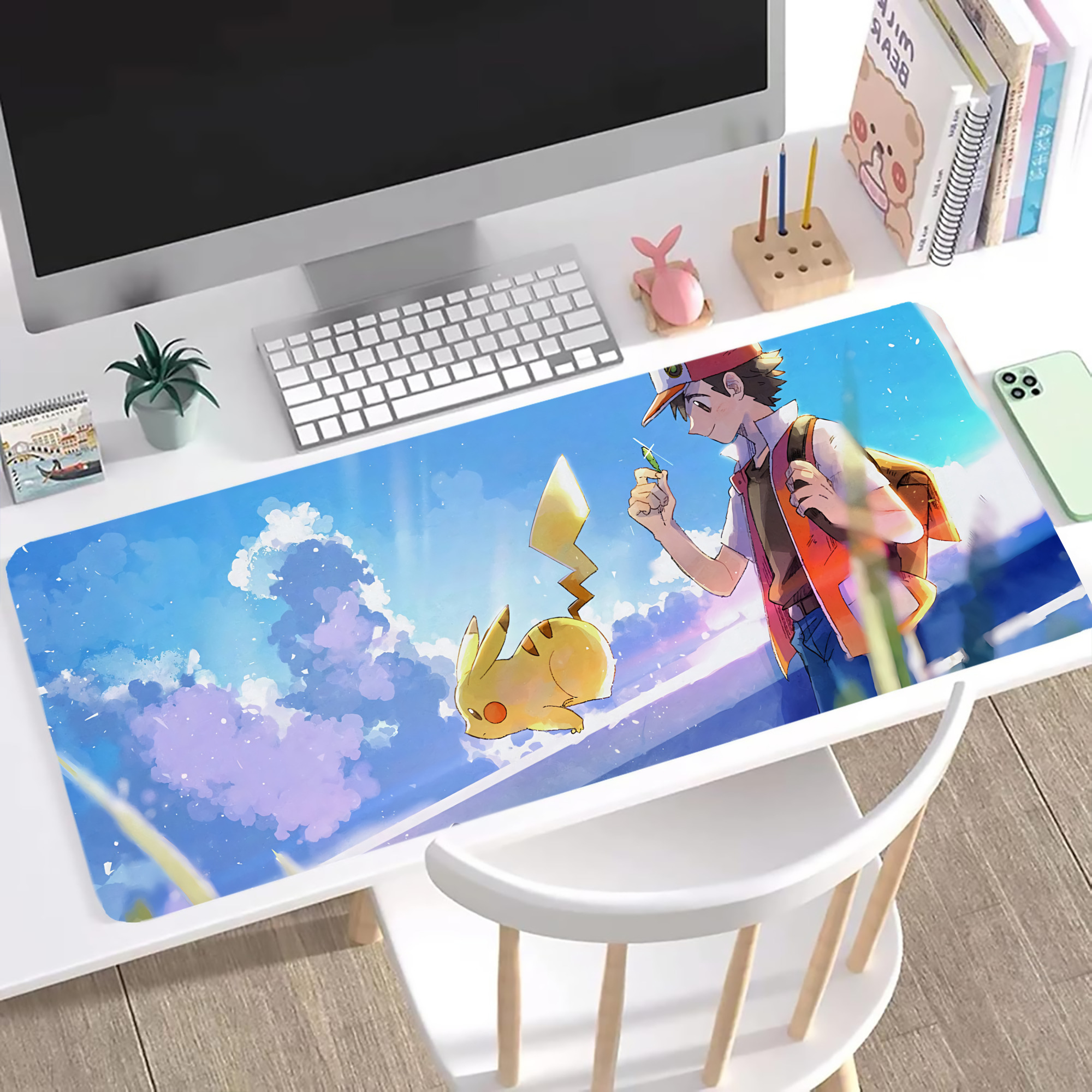 （画像用） ポケットモンスター Pokémon ステッチ加工 大判デスクマット／滑り止めマウスパッド