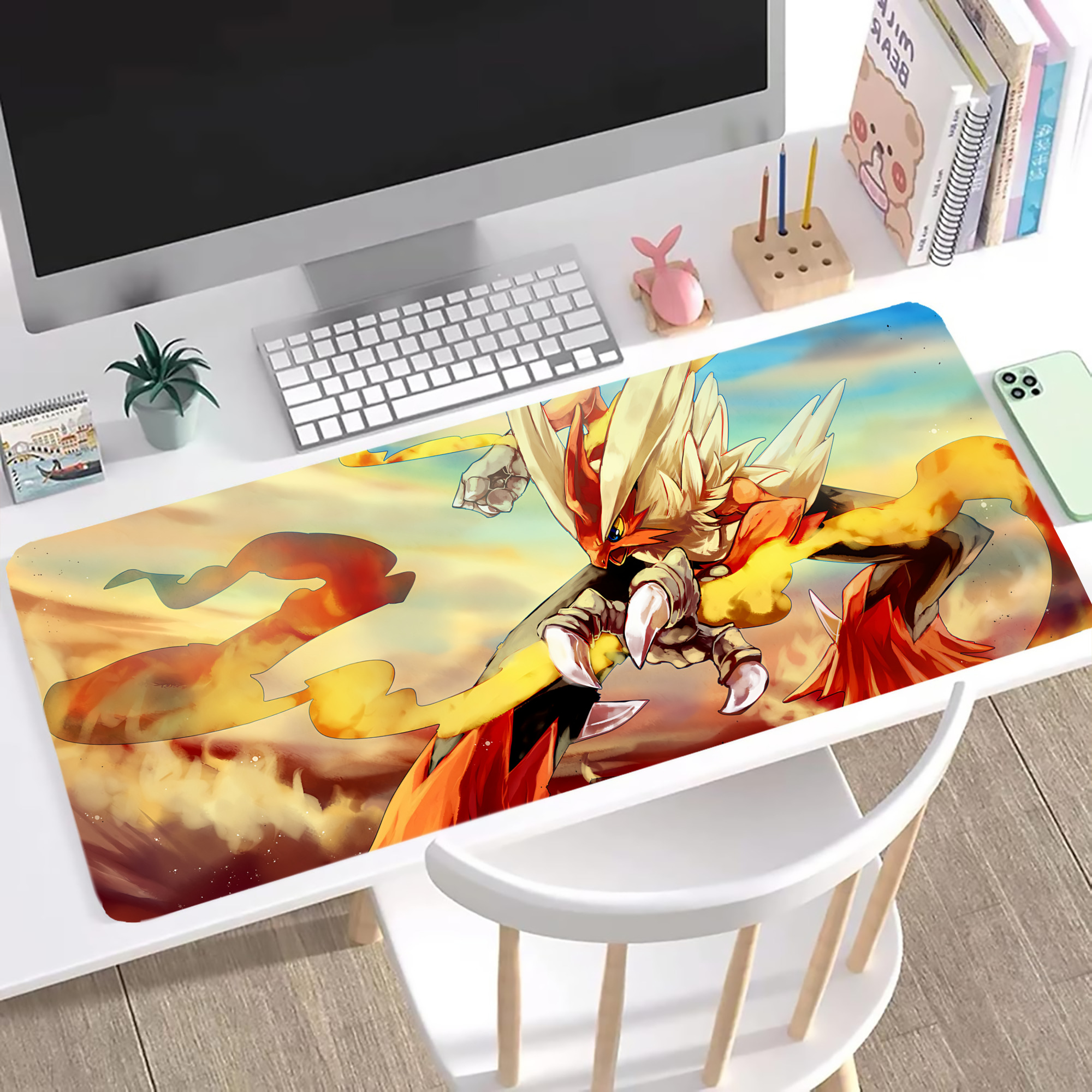 （画像用） ポケットモンスター Pokémon ステッチ加工 大判デスクマット／滑り止めマウスパッド