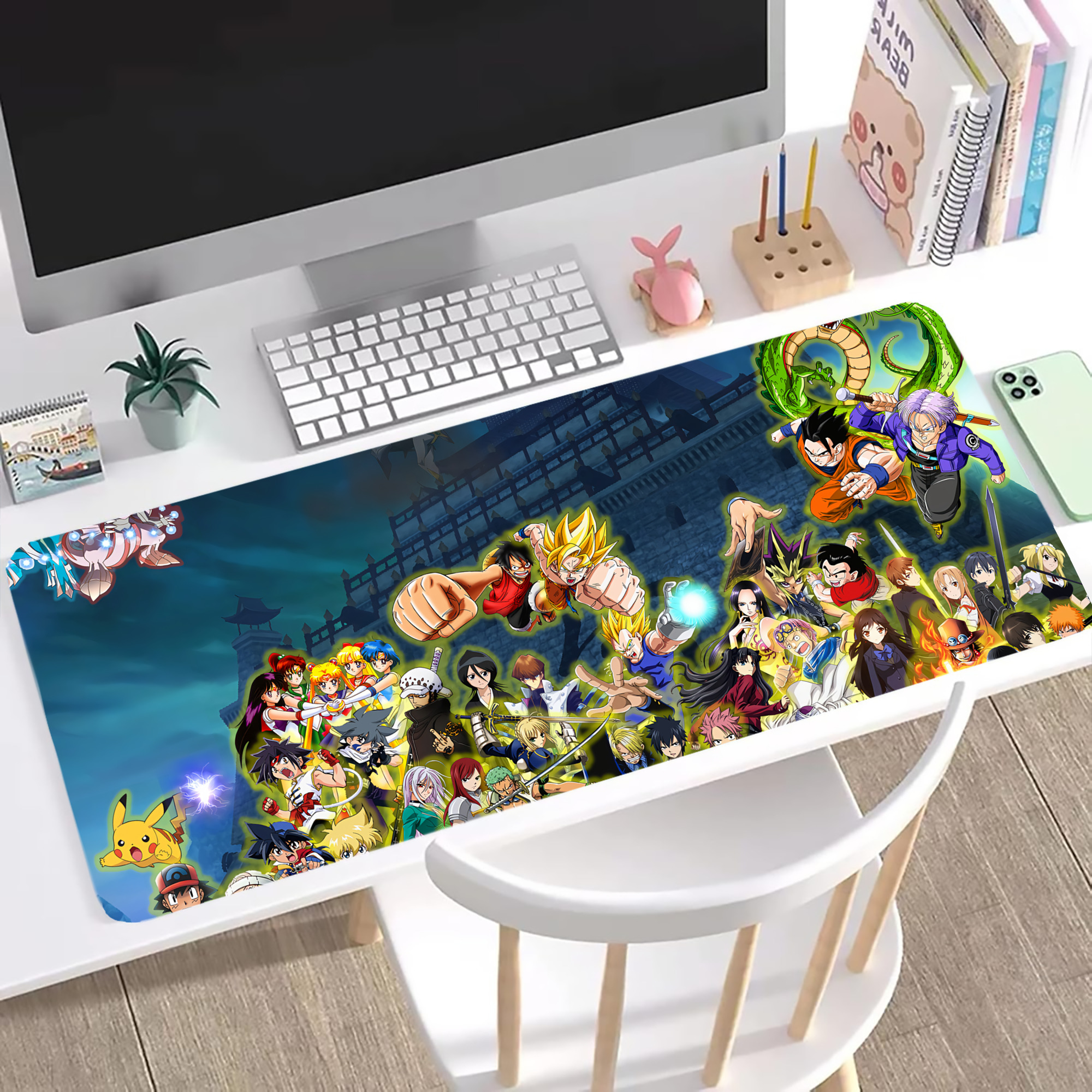 （画像用） ポケットモンスター Pokémon ステッチ加工 大判デスクマット／滑り止めマウスパッド