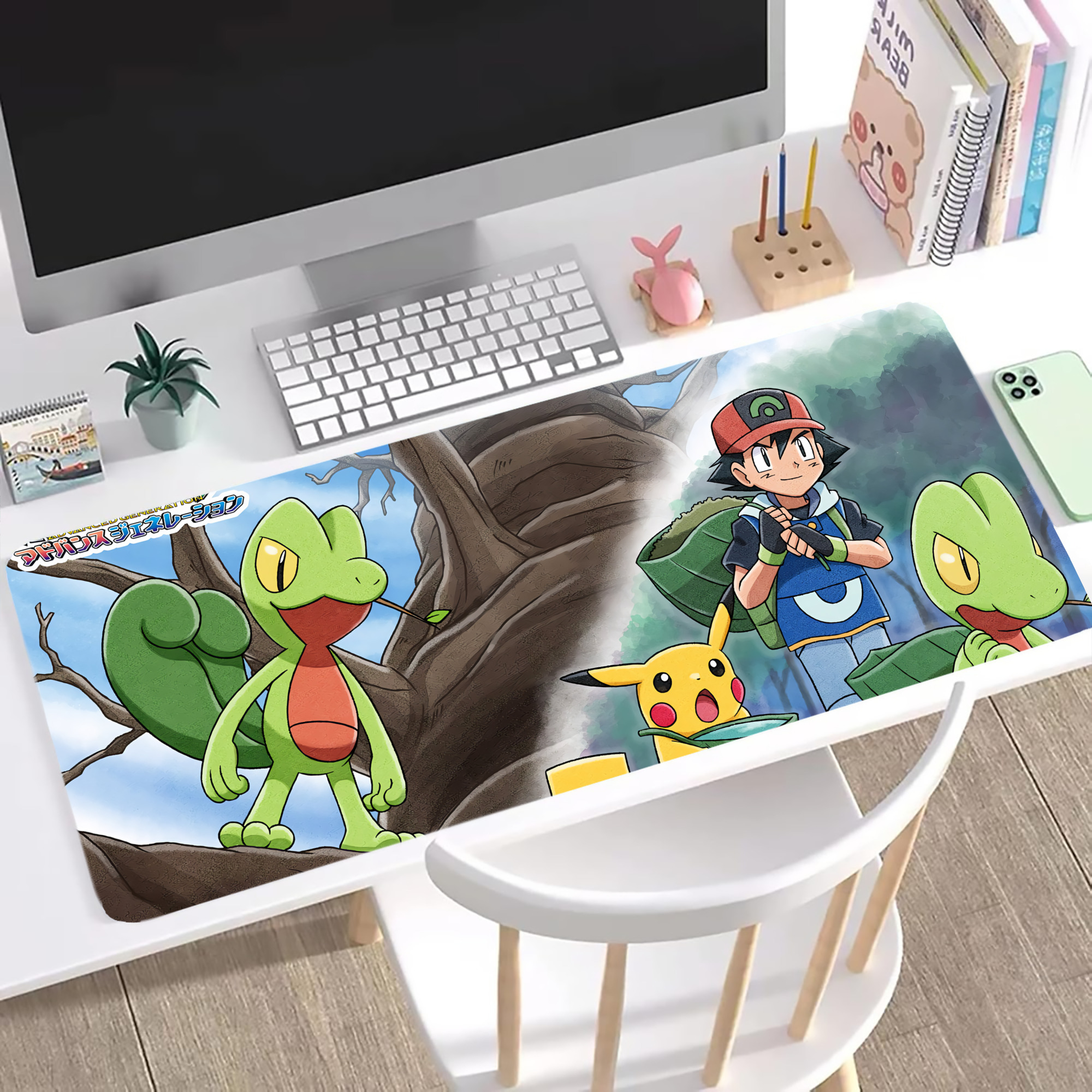 （画像用） ポケットモンスター Pokémon ステッチ加工 大判デスクマット／滑り止めマウスパッド