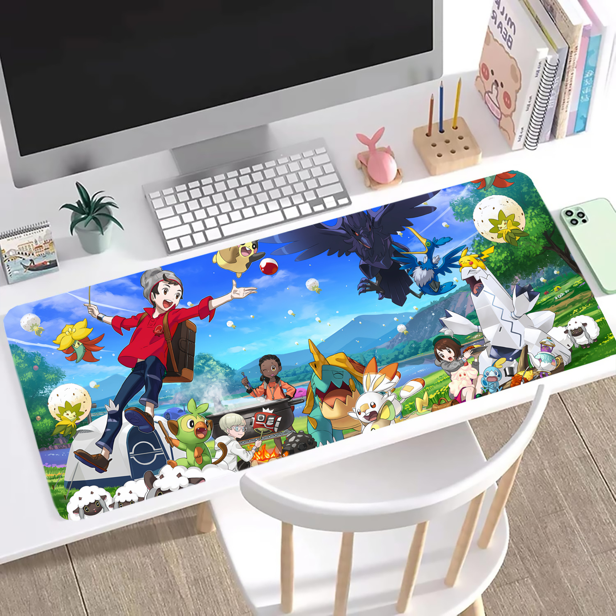 （画像用） ポケットモンスター Pokémon ステッチ加工 大判デスクマット／滑り止めマウスパッド