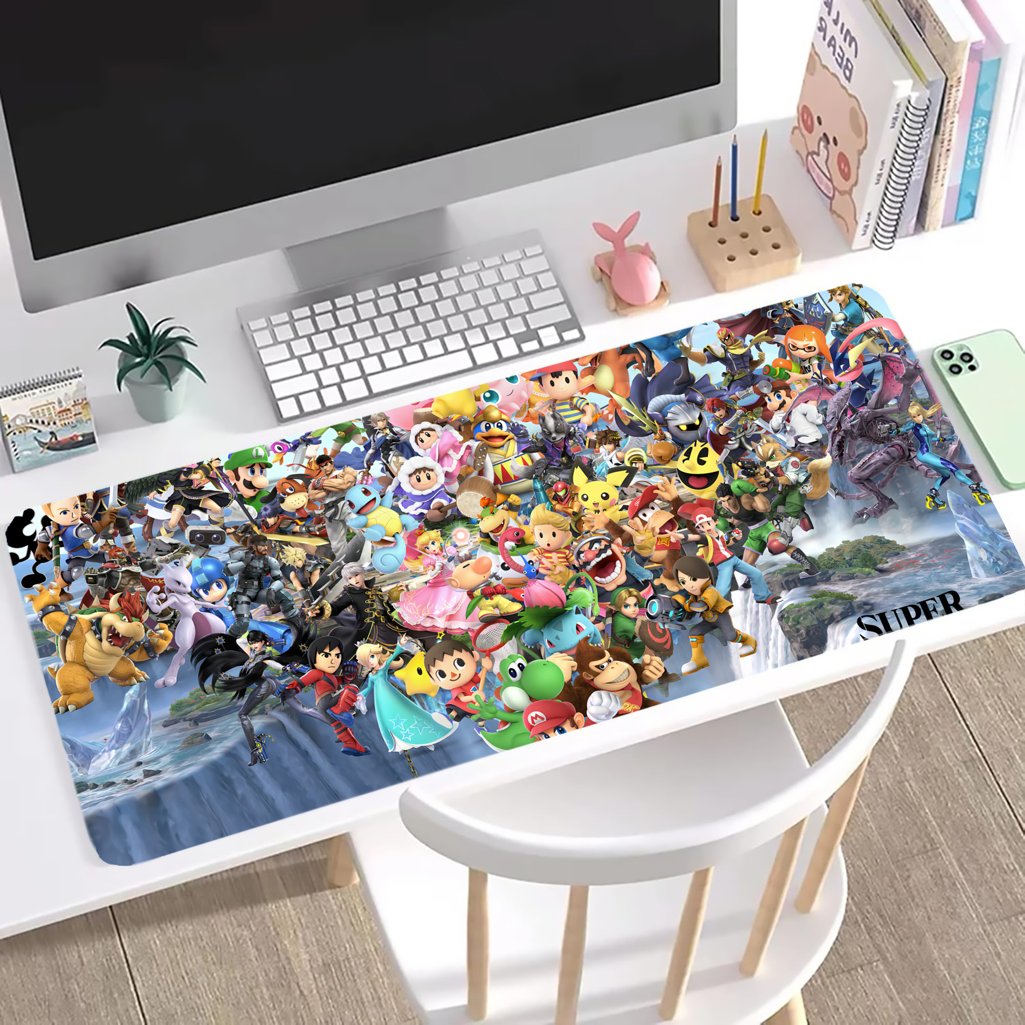 （画像用） ポケットモンスター Pokémon ステッチ加工 大判デスクマット／滑り止めマウスパッド