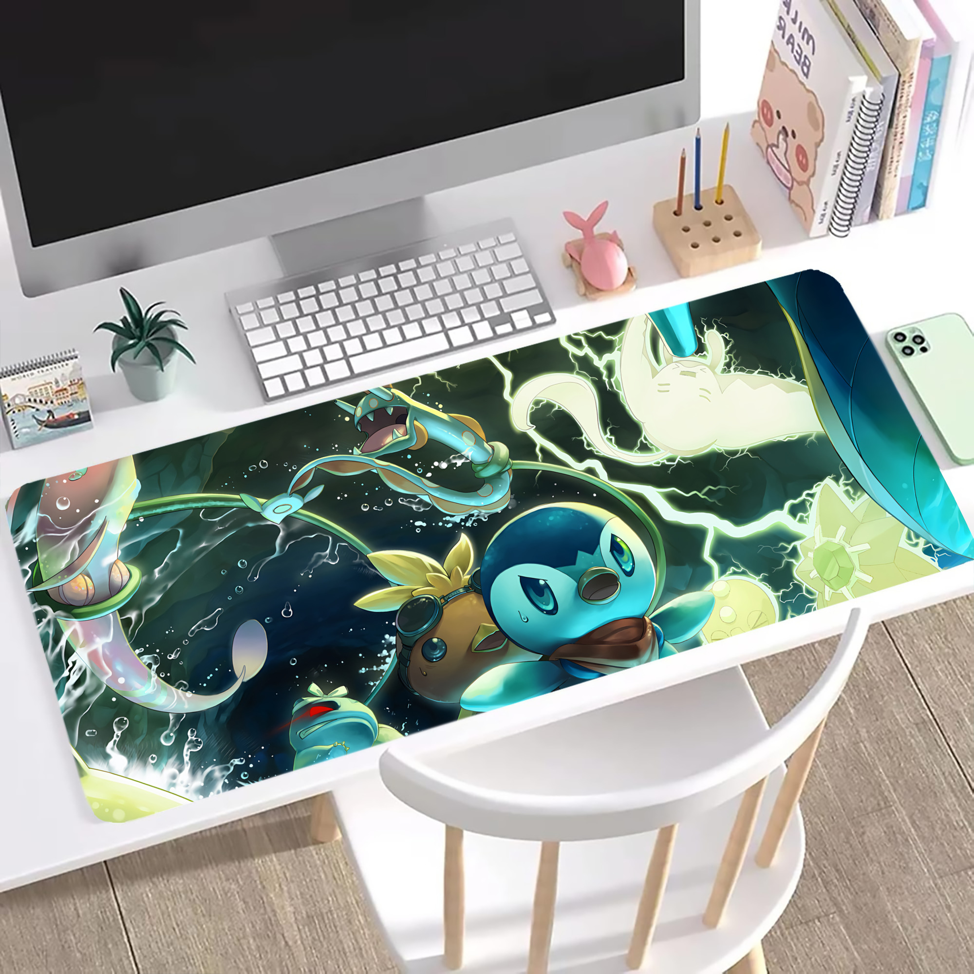 （画像用） ポケットモンスター Pokémon ステッチ加工 大判デスクマット／滑り止めマウスパッド