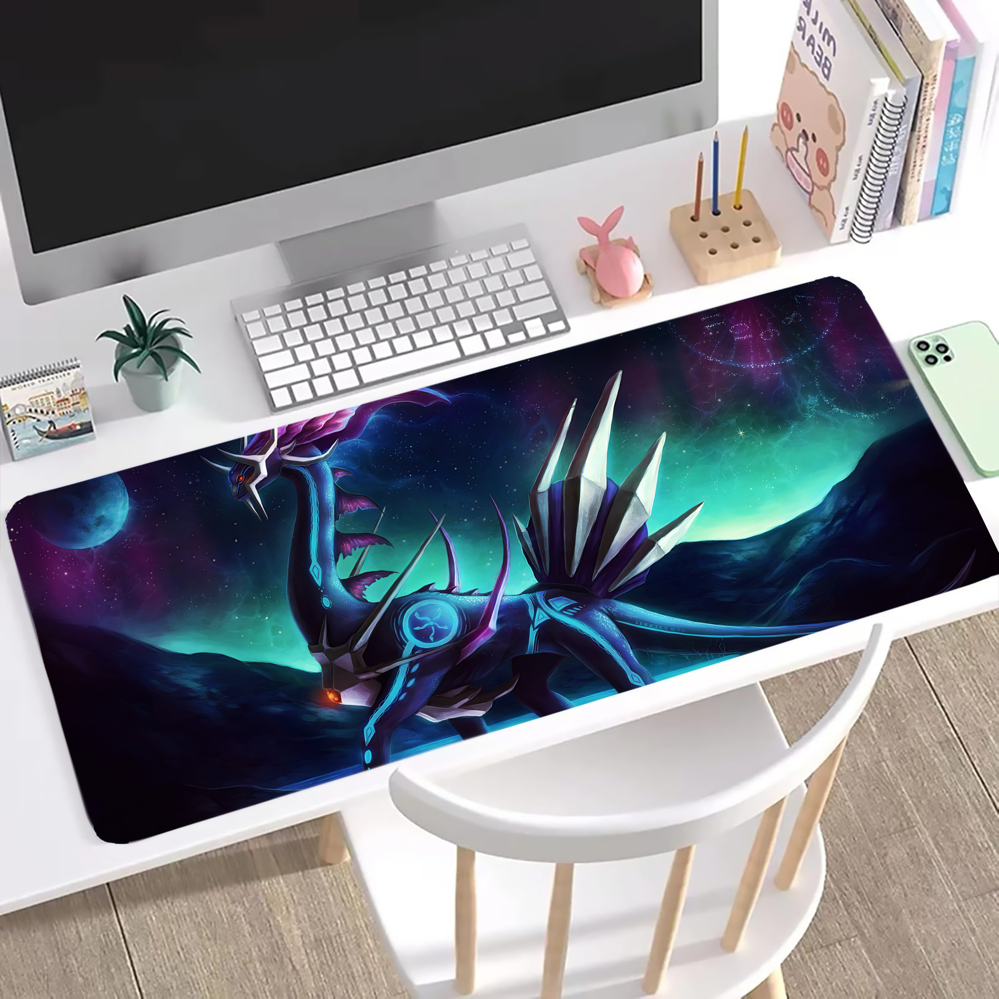 （画像用） ポケットモンスター Pokémon ステッチ加工 大判デスクマット／滑り止めマウスパッド