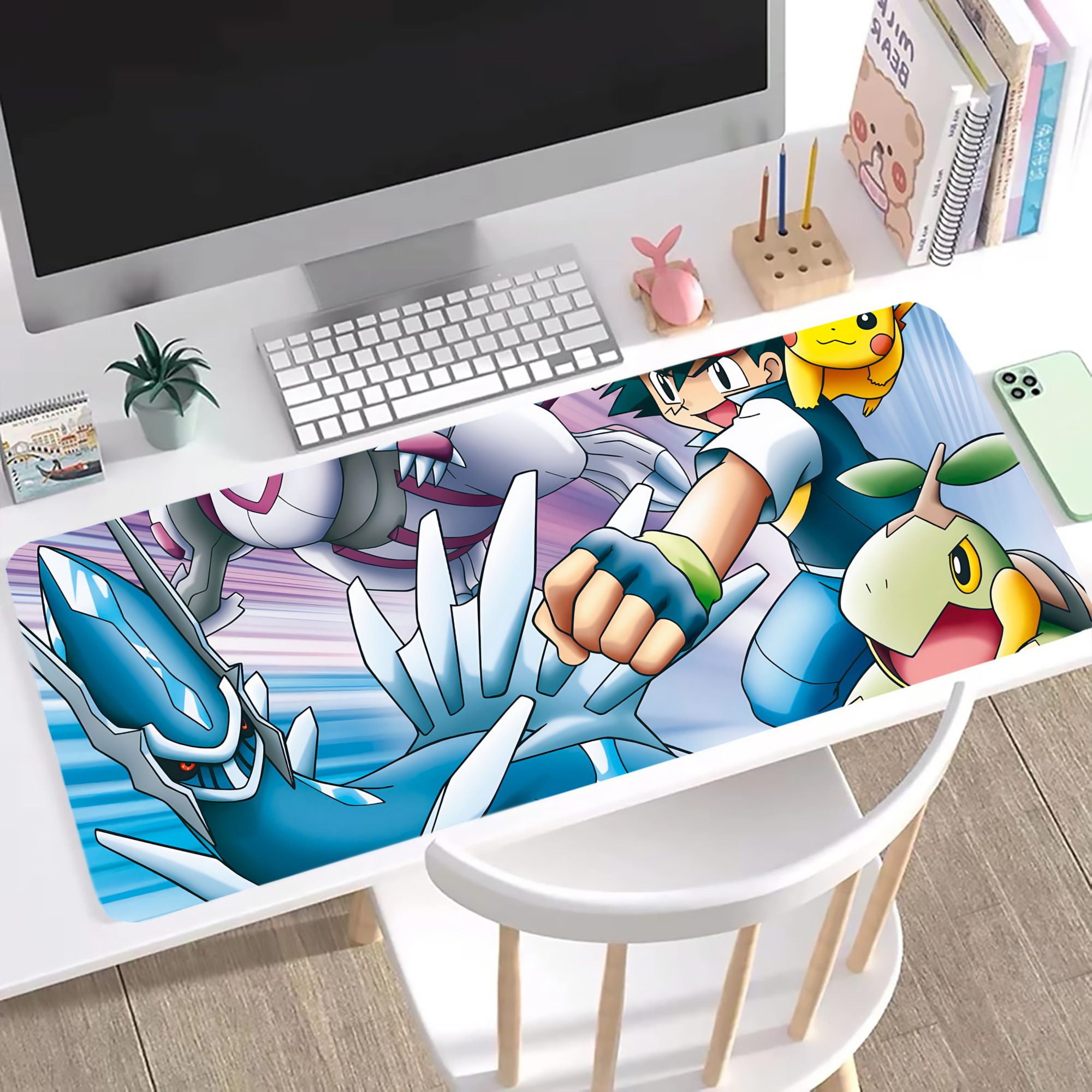 （画像用） ポケットモンスター Pokémon ステッチ加工 大判デスクマット／滑り止めマウスパッド