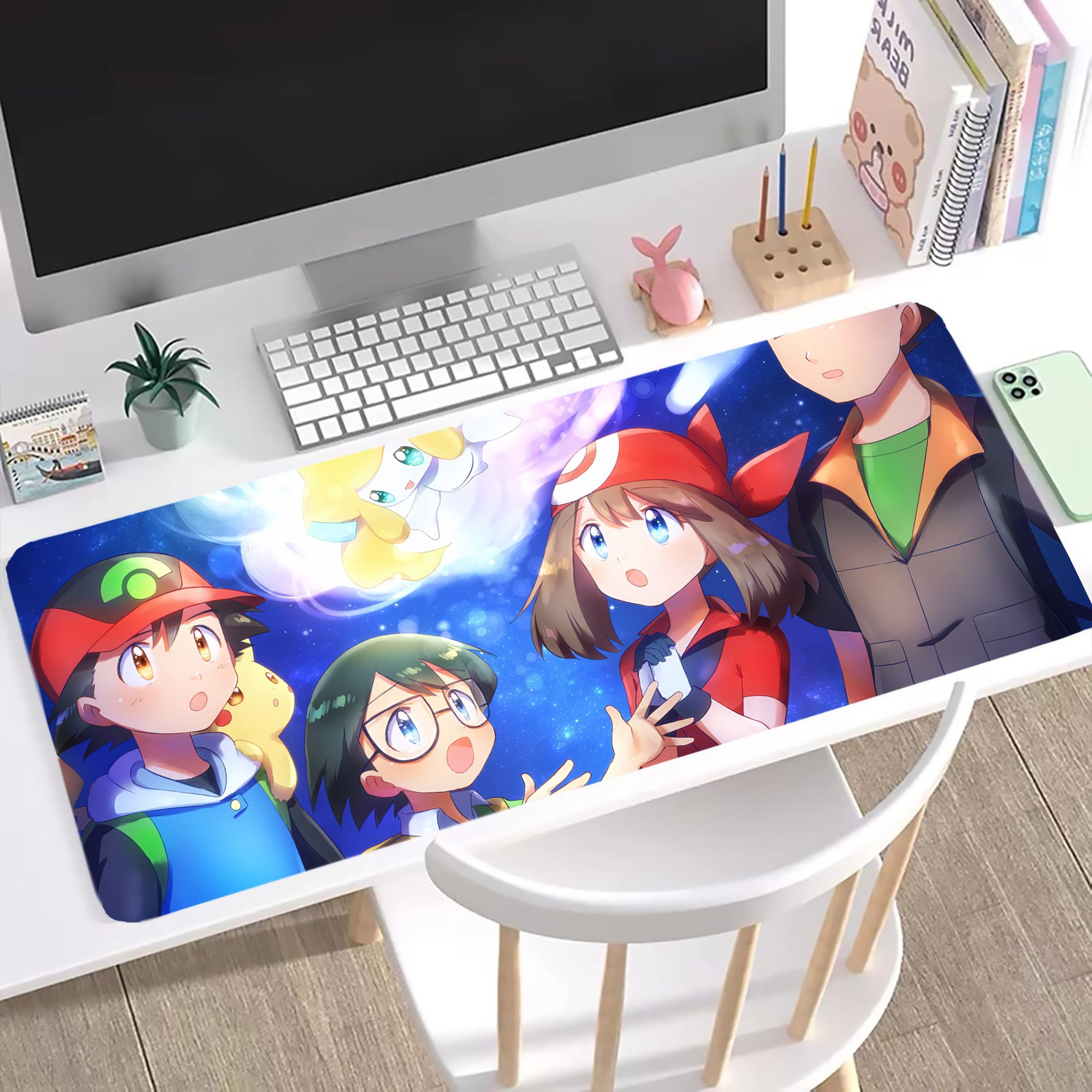 （画像用） ポケットモンスター Pokémon ステッチ加工 大判デスクマット／滑り止めマウスパッド