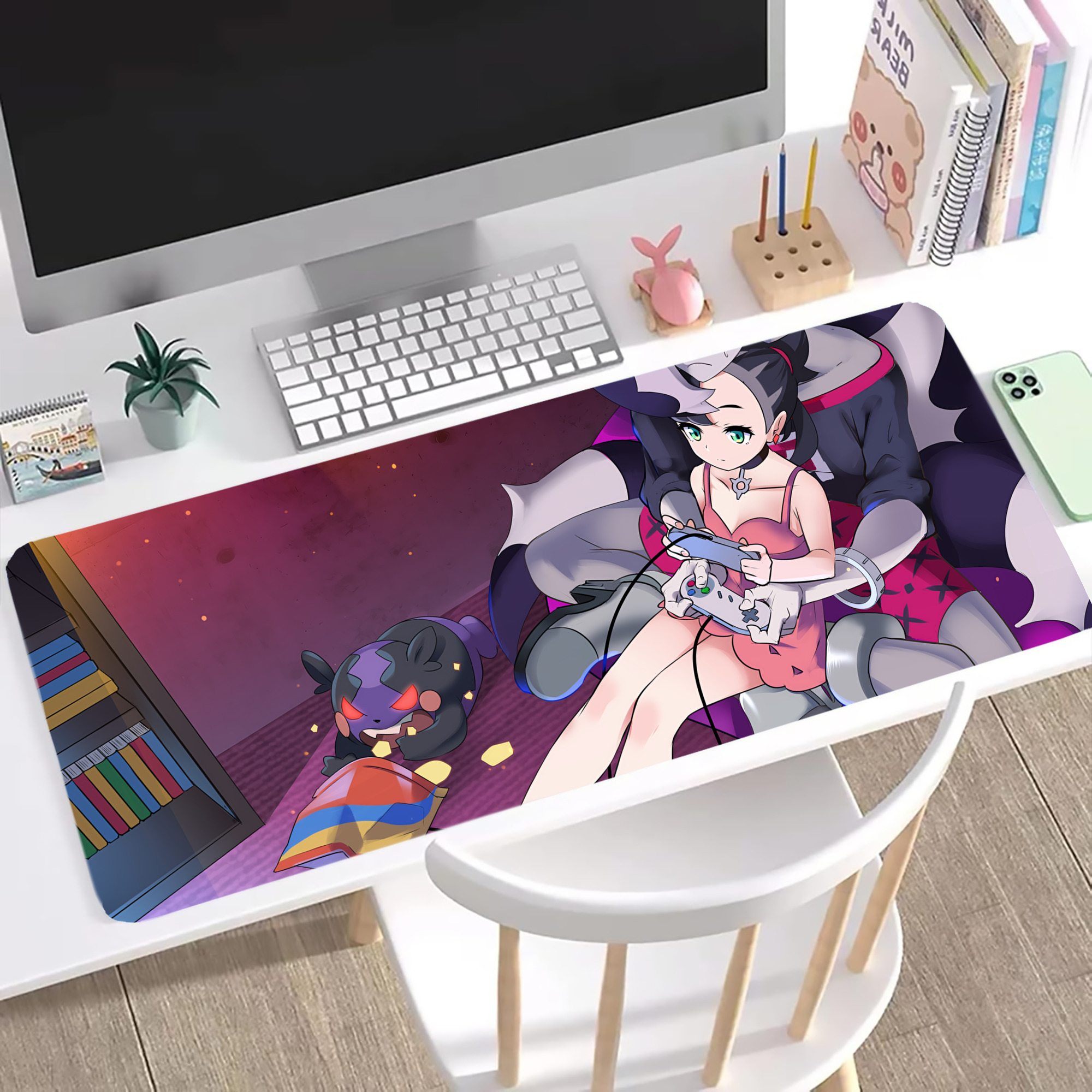 （画像用） ポケットモンスター Pokémon ステッチ加工 大判デスクマット／滑り止めマウスパッド