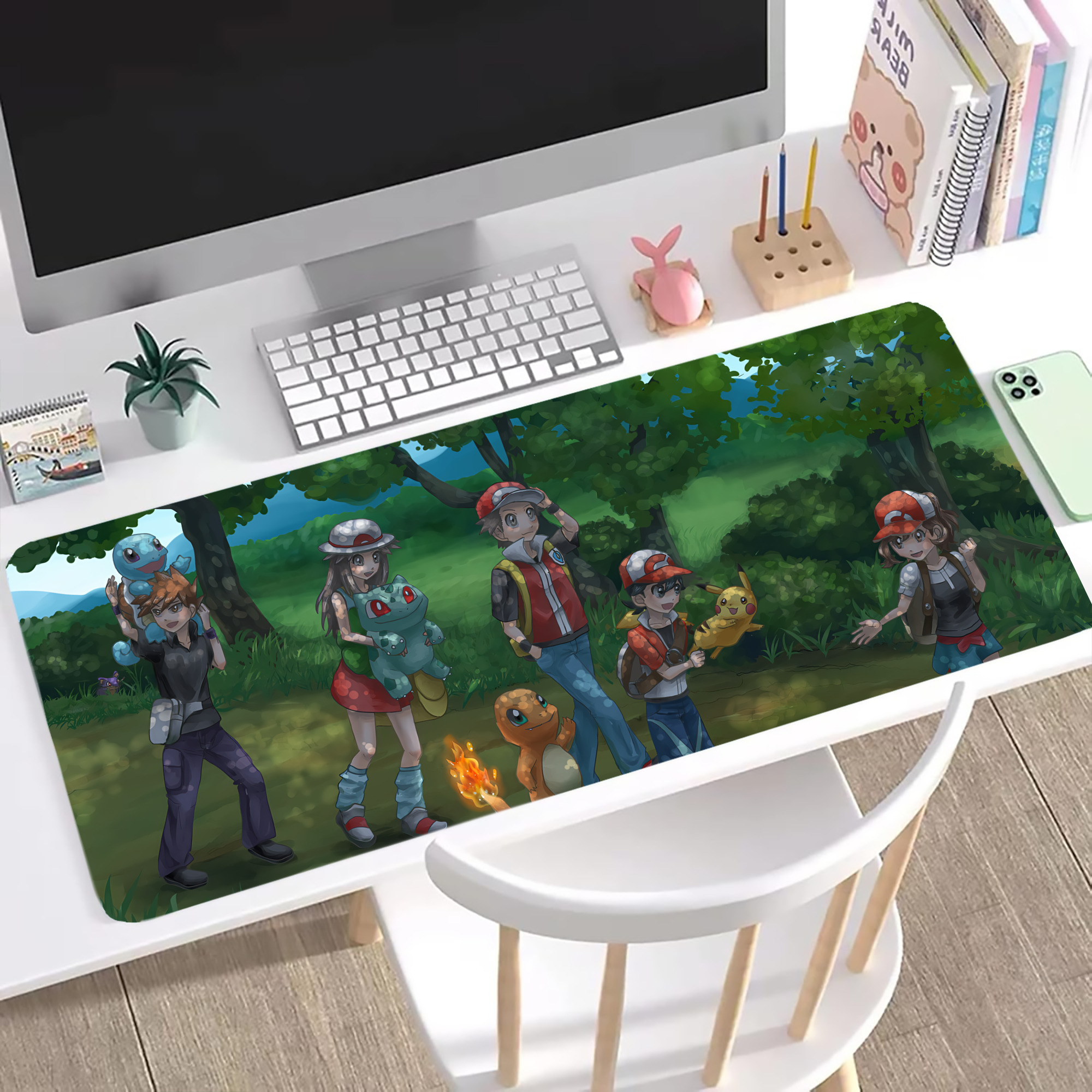 （画像用） ポケットモンスター Pokémon ステッチ加工 大判デスクマット／滑り止めマウスパッド