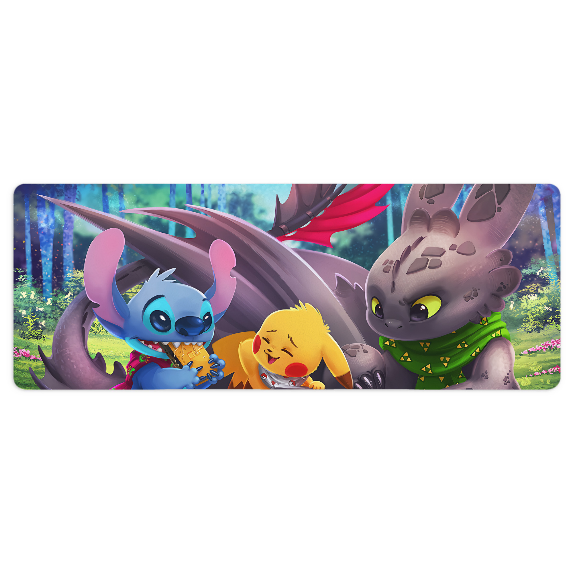 （画像用） ポケットモンスター Pokémon ステッチ加工 大判デスクマット／滑り止めマウスパッド