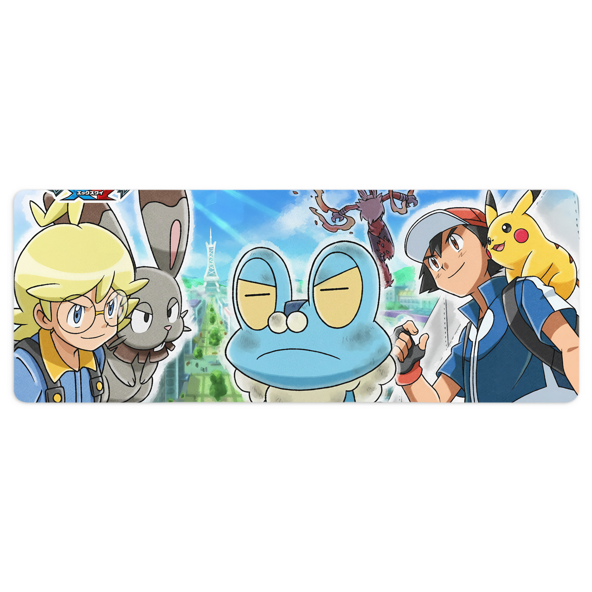 （画像用） ポケットモンスター Pokémon ステッチ加工 大判デスクマット／滑り止めマウスパッド