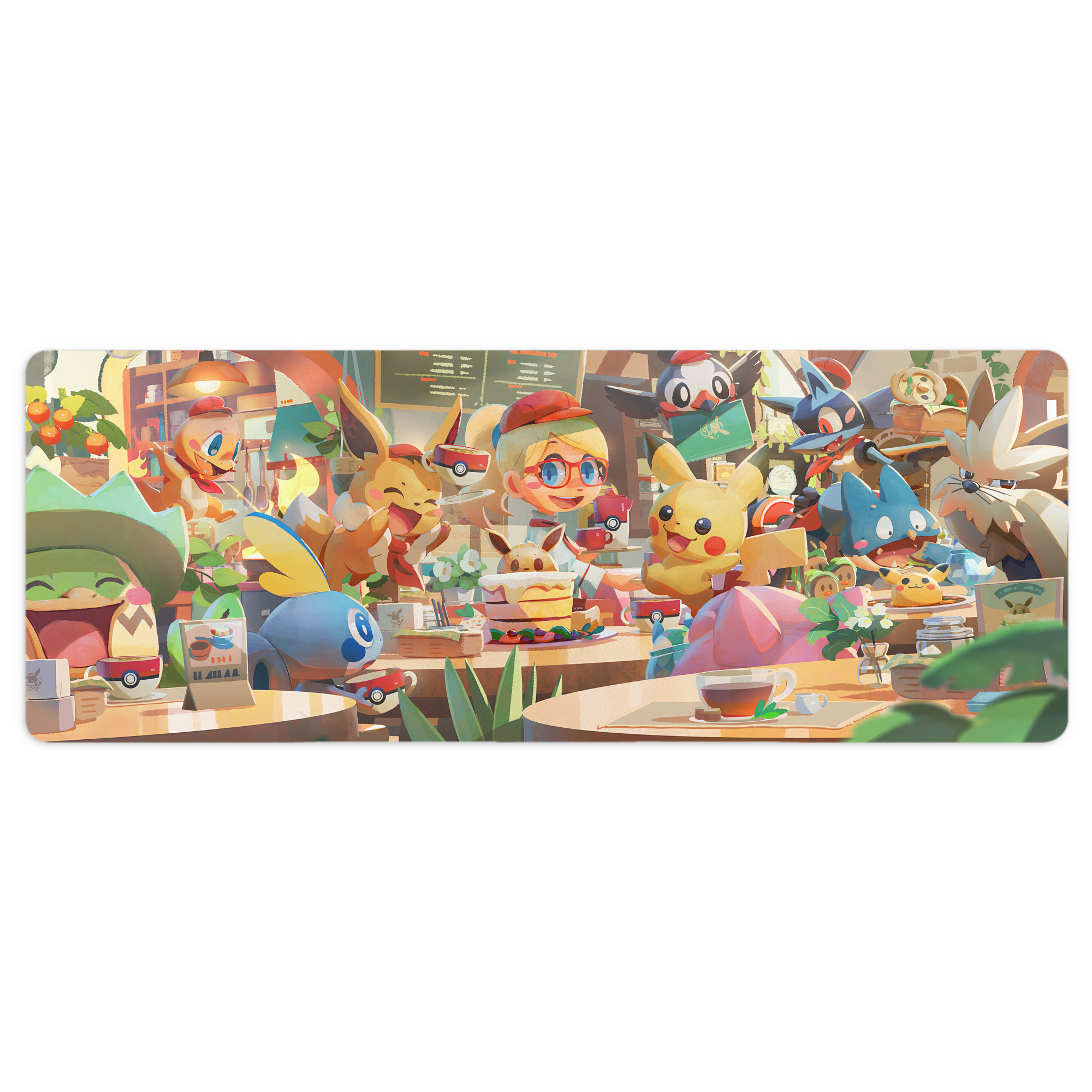 （画像用） ポケットモンスター Pokémon ステッチ加工 大判デスクマット／滑り止めマウスパッド
