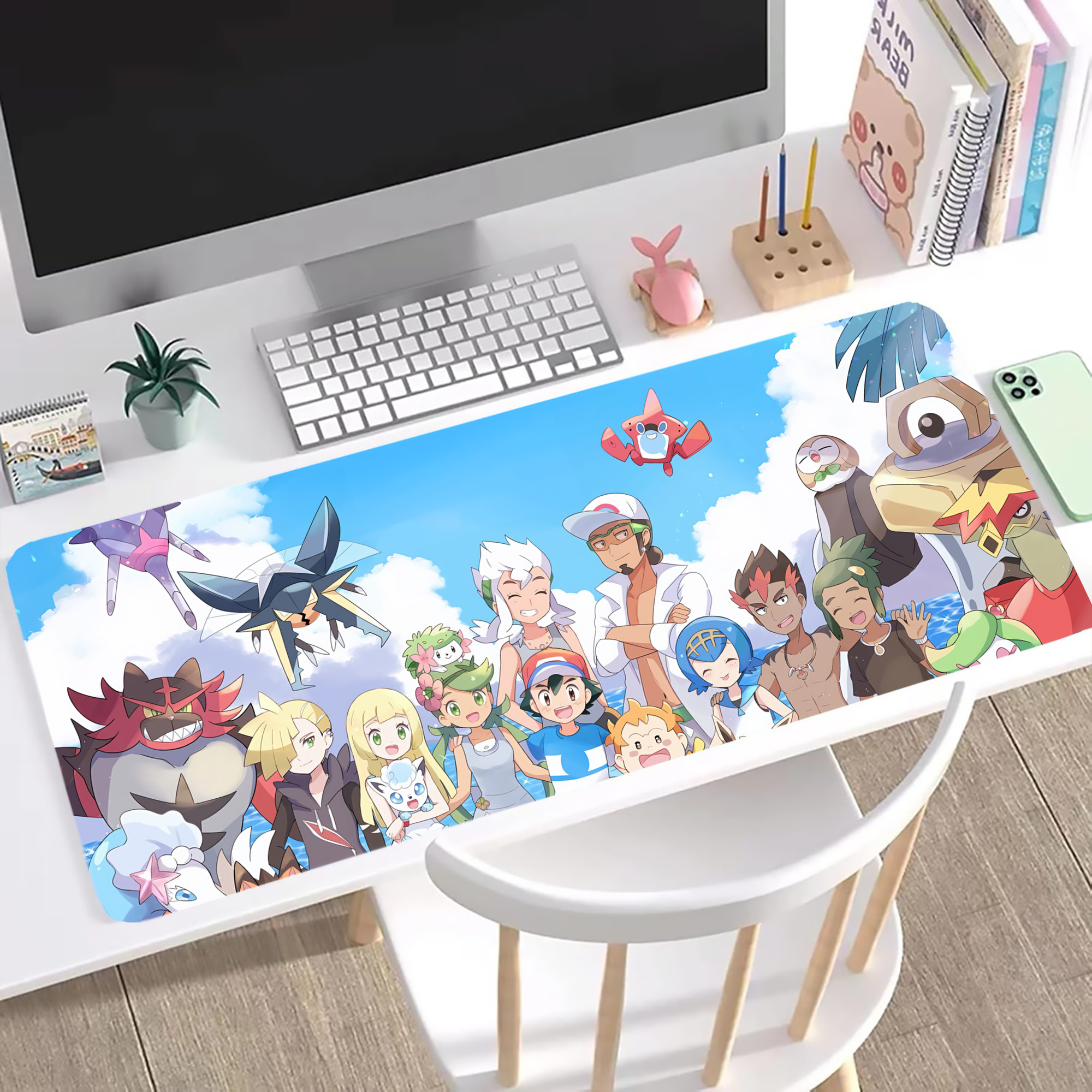 （画像用） ポケットモンスター Pokémon ステッチ加工 大判デスクマット／滑り止めマウスパッド