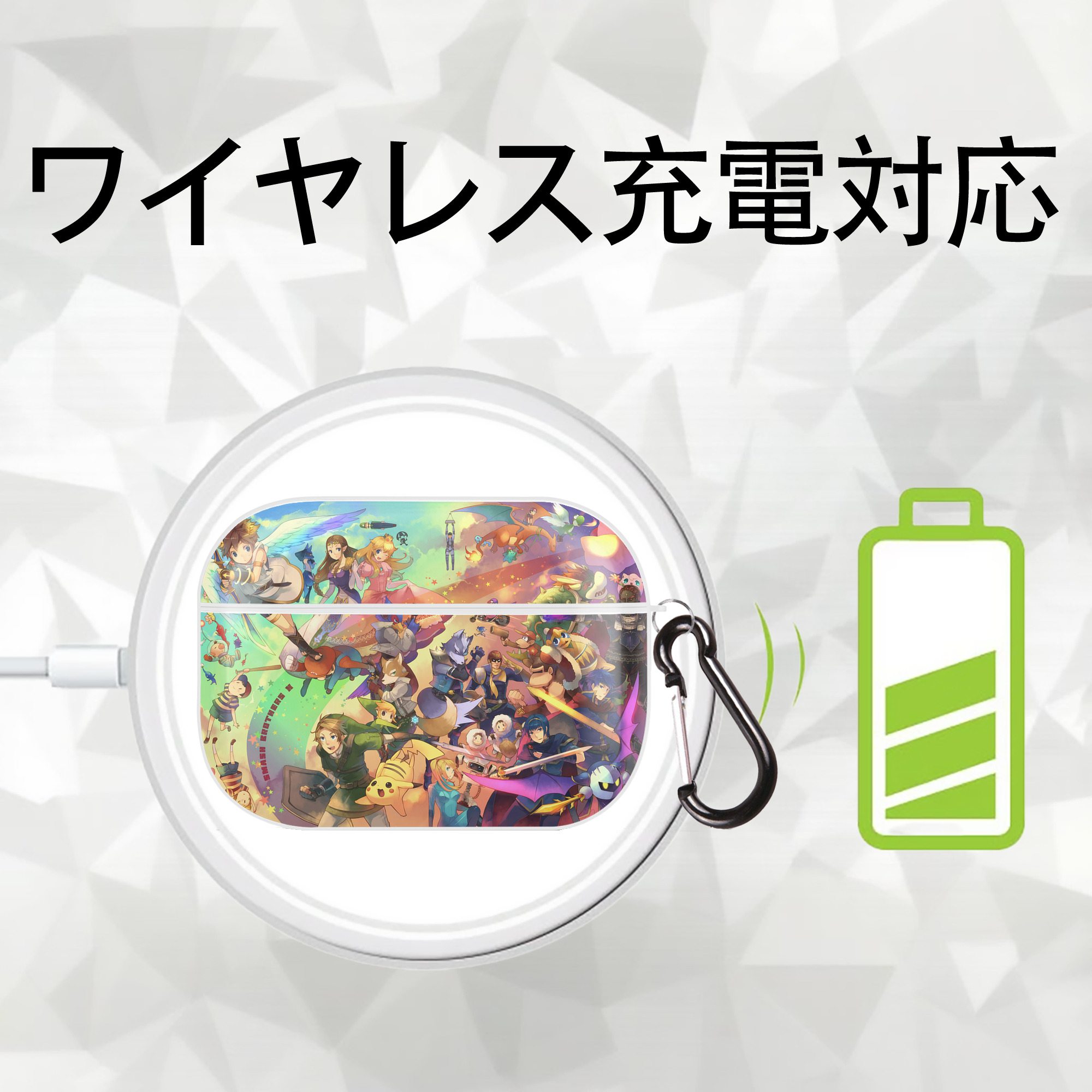 ポケットモンスター Pokémon 【AirPods Pro用】ハードシェル保護ケース 耐衝撃・防指紋・カラビナ付き商品仕様