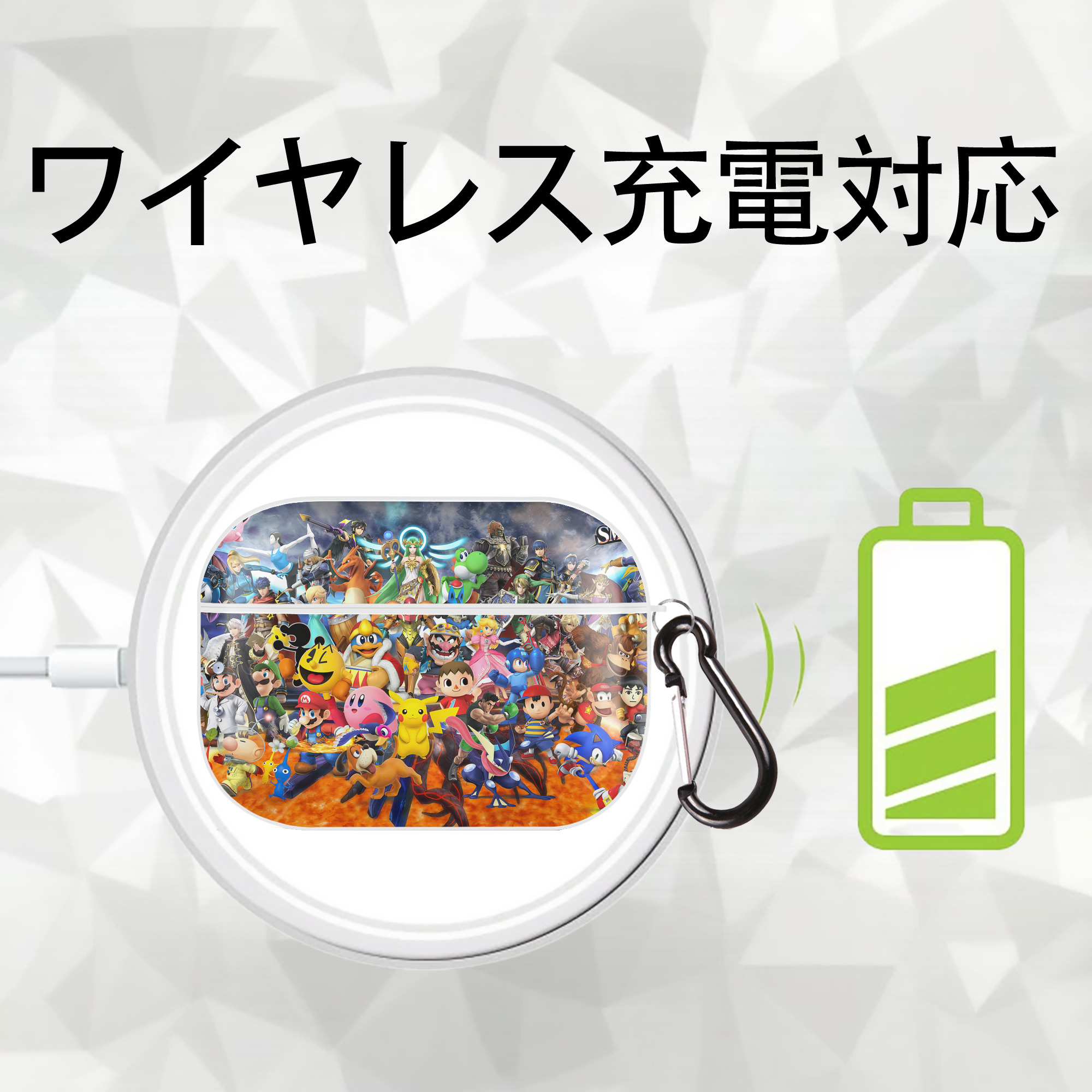 ポケットモンスター Pokémon 【AirPods Pro用】ハードシェル保護ケース 耐衝撃・防指紋・カラビナ付き商品仕様