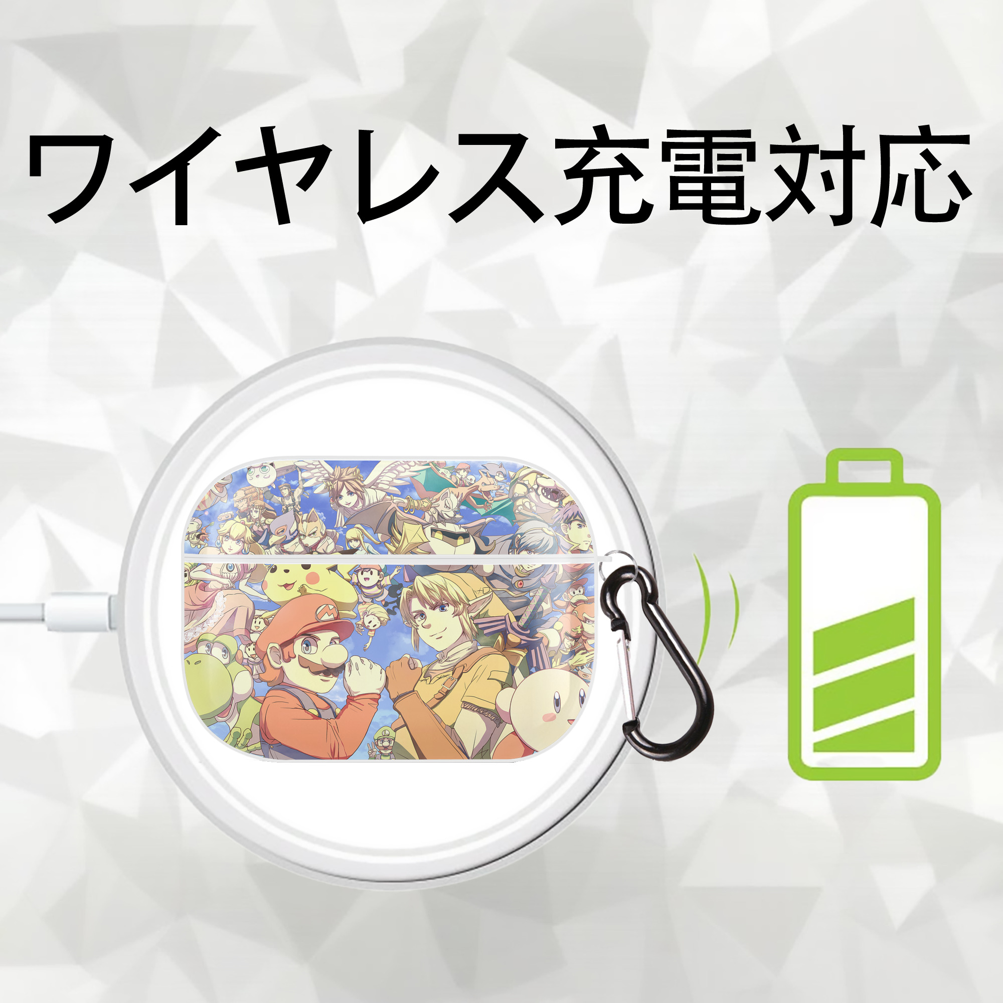 ポケットモンスター Pokémon 【AirPods Pro用】ハードシェル保護ケース 耐衝撃・防指紋・カラビナ付き商品仕様