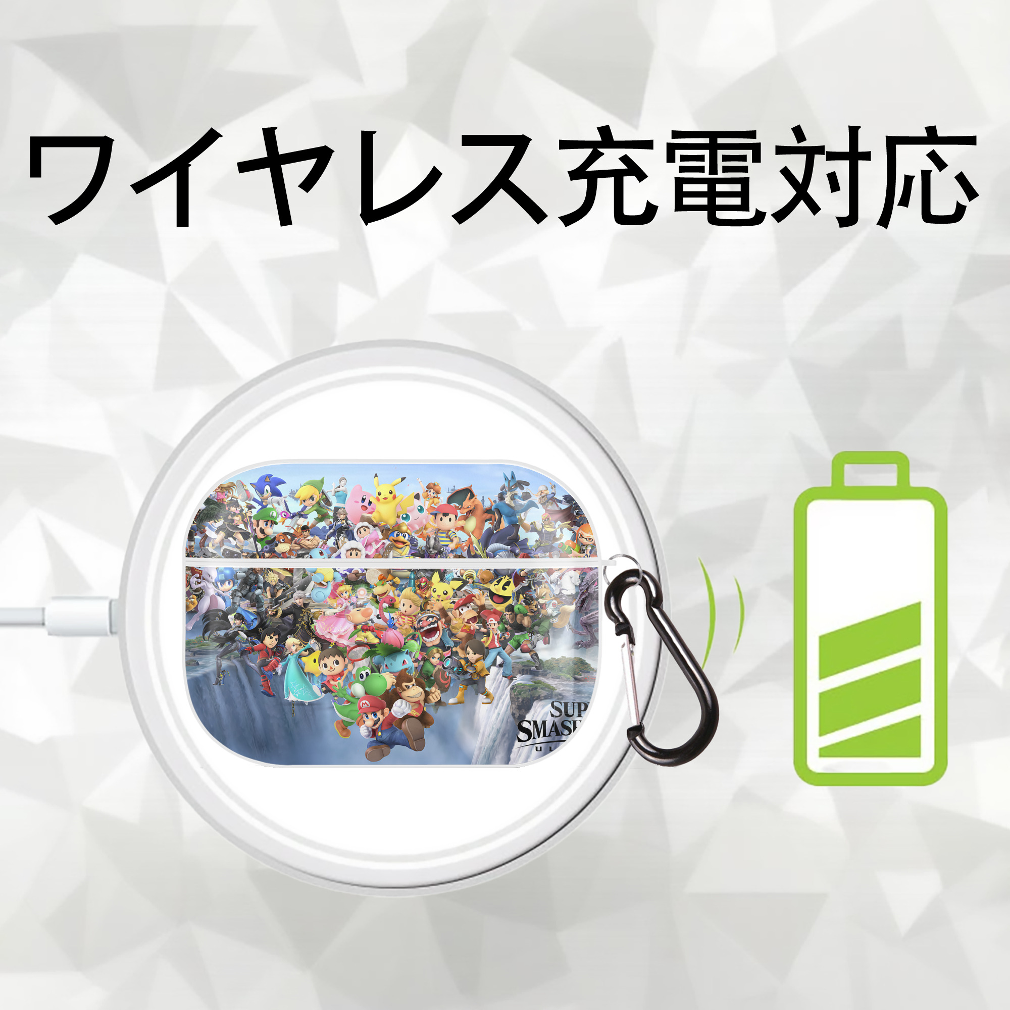 ポケットモンスター Pokémon 【AirPods Pro用】ハードシェル保護ケース 耐衝撃・防指紋・カラビナ付き商品仕様