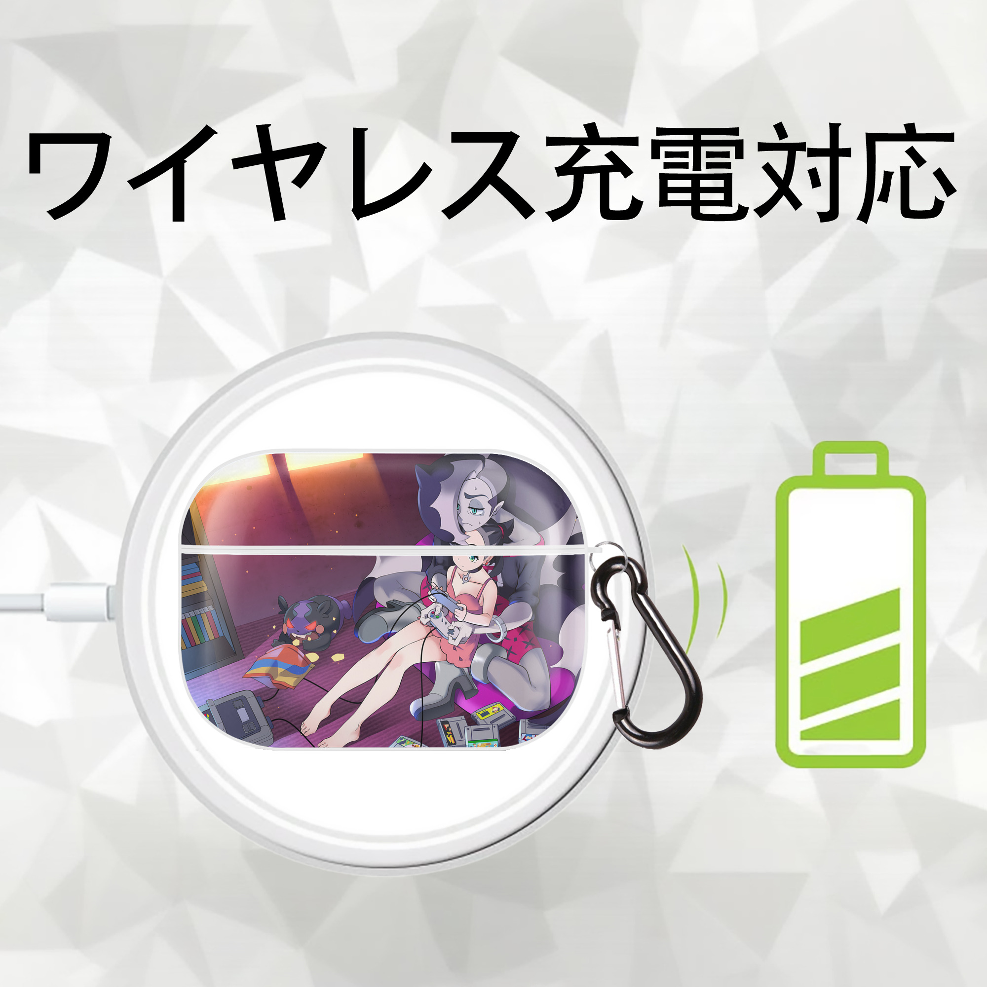 ポケットモンスター Pokémon 【AirPods Pro用】ハードシェル保護ケース 耐衝撃・防指紋・カラビナ付き商品仕様