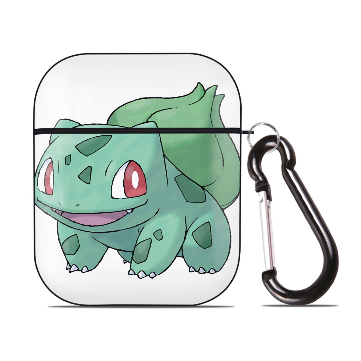 （画像用） ポケットモンスター Pokémon AirPods 第2世代保護ケース ハードシェル ブラック 耐衝撃・防指紋・カラビナ付き