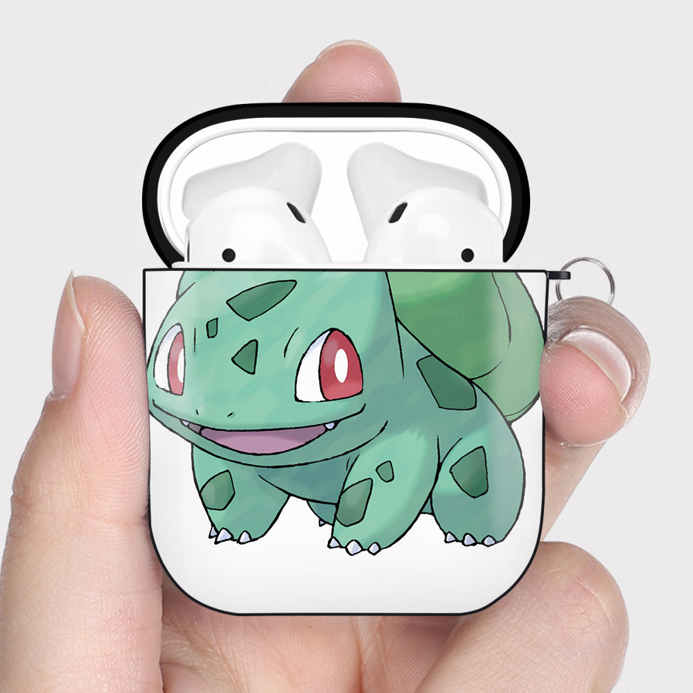 （画像用） ポケットモンスター Pokémon AirPods 第2世代保護ケース ハードシェル ブラック 耐衝撃・防指紋・カラビナ付き