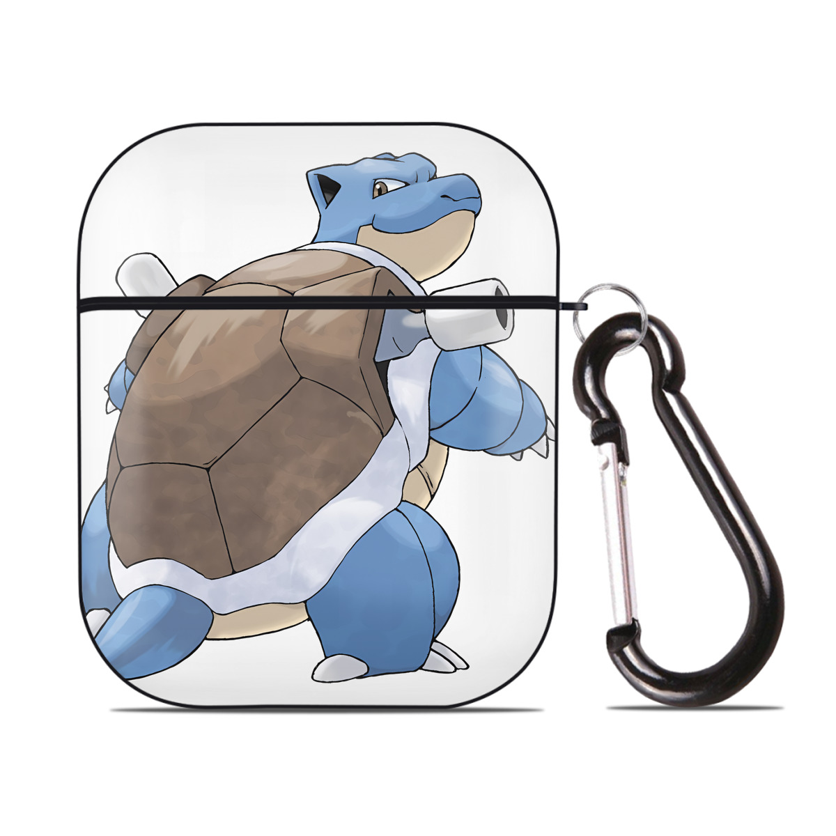 （画像用） ポケットモンスター Pokémon AirPods 第2世代保護ケース ハードシェル ブラック 耐衝撃・防指紋・カラビナ付き
