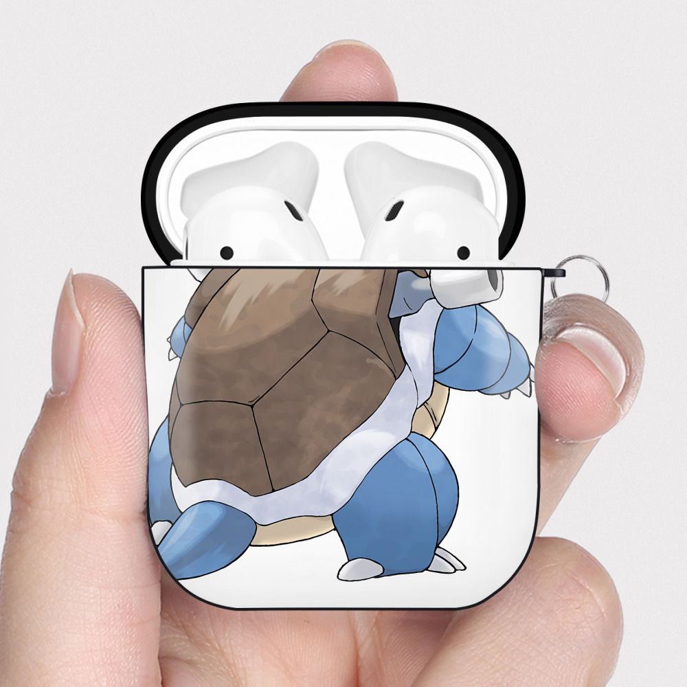 （画像用） ポケットモンスター Pokémon AirPods 第2世代保護ケース ハードシェル ブラック 耐衝撃・防指紋・カラビナ付き