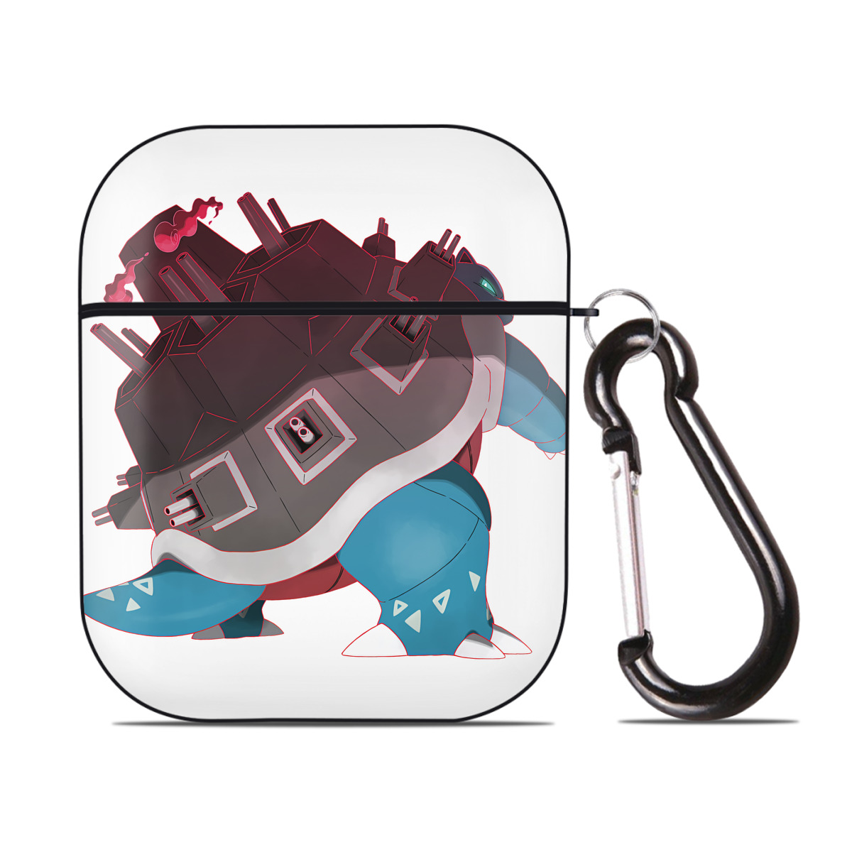 （画像用） ポケットモンスター Pokémon AirPods 第2世代保護ケース ハードシェル ブラック 耐衝撃・防指紋・カラビナ付き