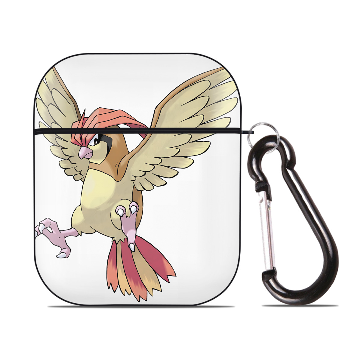 （画像用） ポケットモンスター Pokémon AirPods 第2世代保護ケース ハードシェル ブラック 耐衝撃・防指紋・カラビナ付き