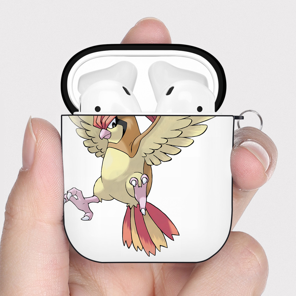 （画像用） ポケットモンスター Pokémon AirPods 第2世代保護ケース ハードシェル ブラック 耐衝撃・防指紋・カラビナ付き