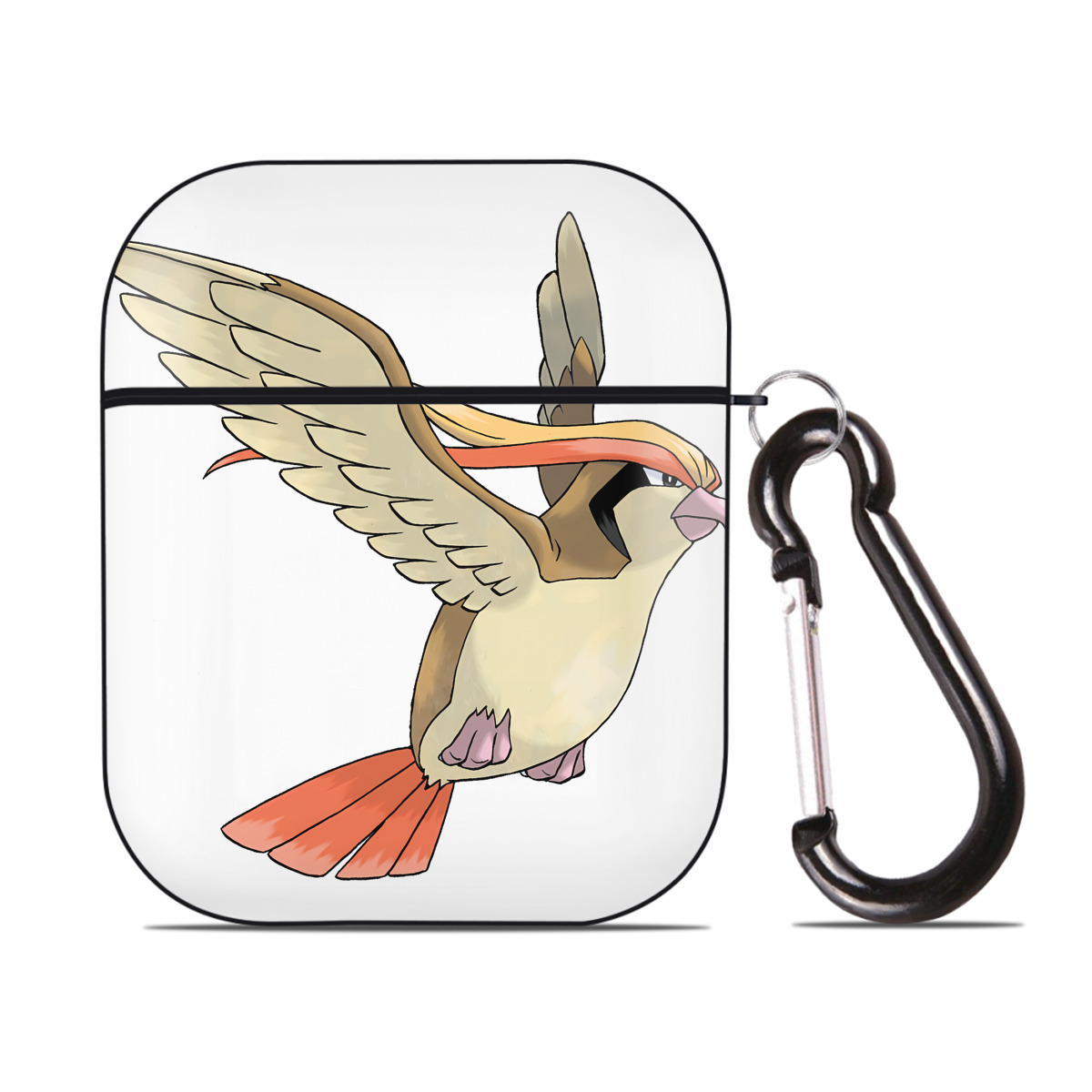 （画像用） ポケットモンスター Pokémon AirPods 第2世代保護ケース ハードシェル ブラック 耐衝撃・防指紋・カラビナ付き
