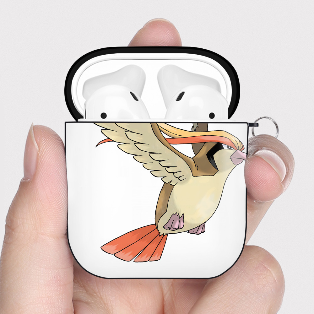 （画像用） ポケットモンスター Pokémon AirPods 第2世代保護ケース ハードシェル ブラック 耐衝撃・防指紋・カラビナ付き