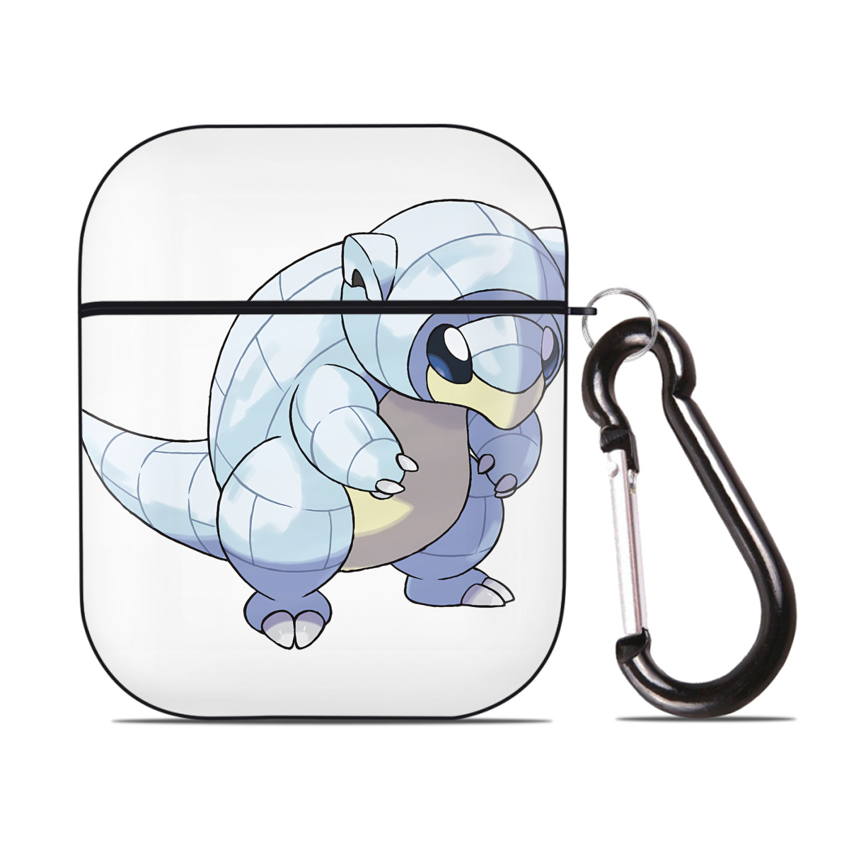 （画像用） ポケットモンスター Pokémon AirPods 第2世代保護ケース ハードシェル ブラック 耐衝撃・防指紋・カラビナ付き
