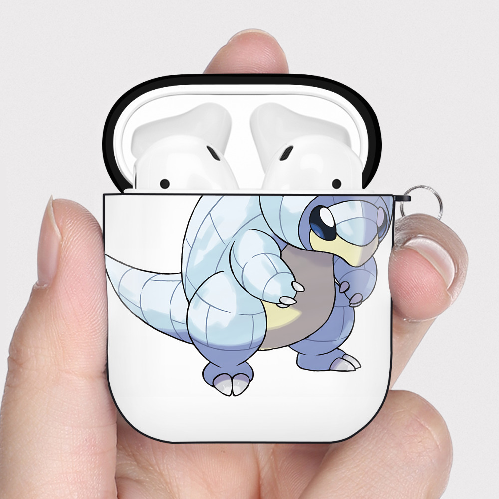 （画像用） ポケットモンスター Pokémon AirPods 第2世代保護ケース ハードシェル ブラック 耐衝撃・防指紋・カラビナ付き