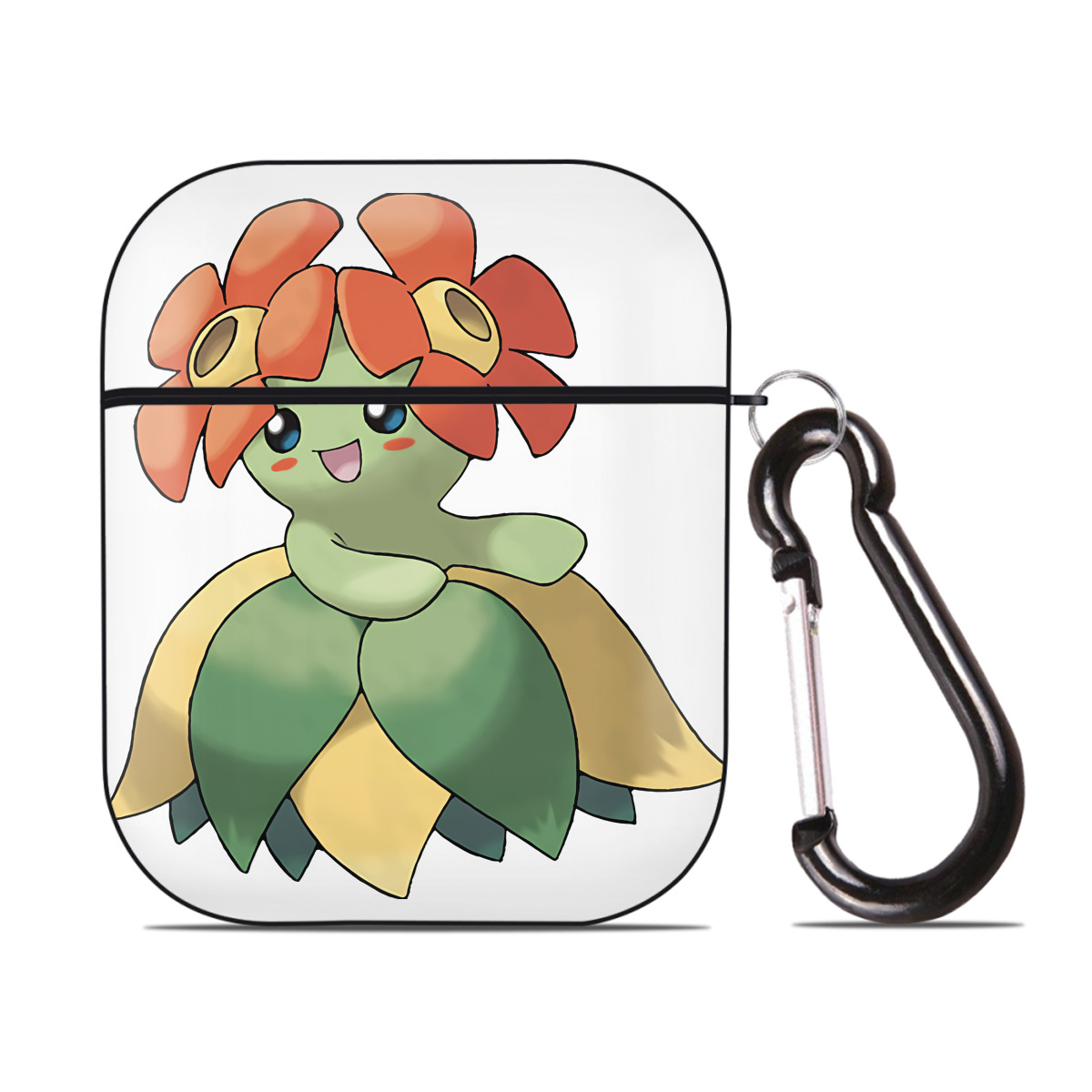 （画像用） ポケットモンスター Pokémon AirPods 第2世代保護ケース ハードシェル ブラック 耐衝撃・防指紋・カラビナ付き