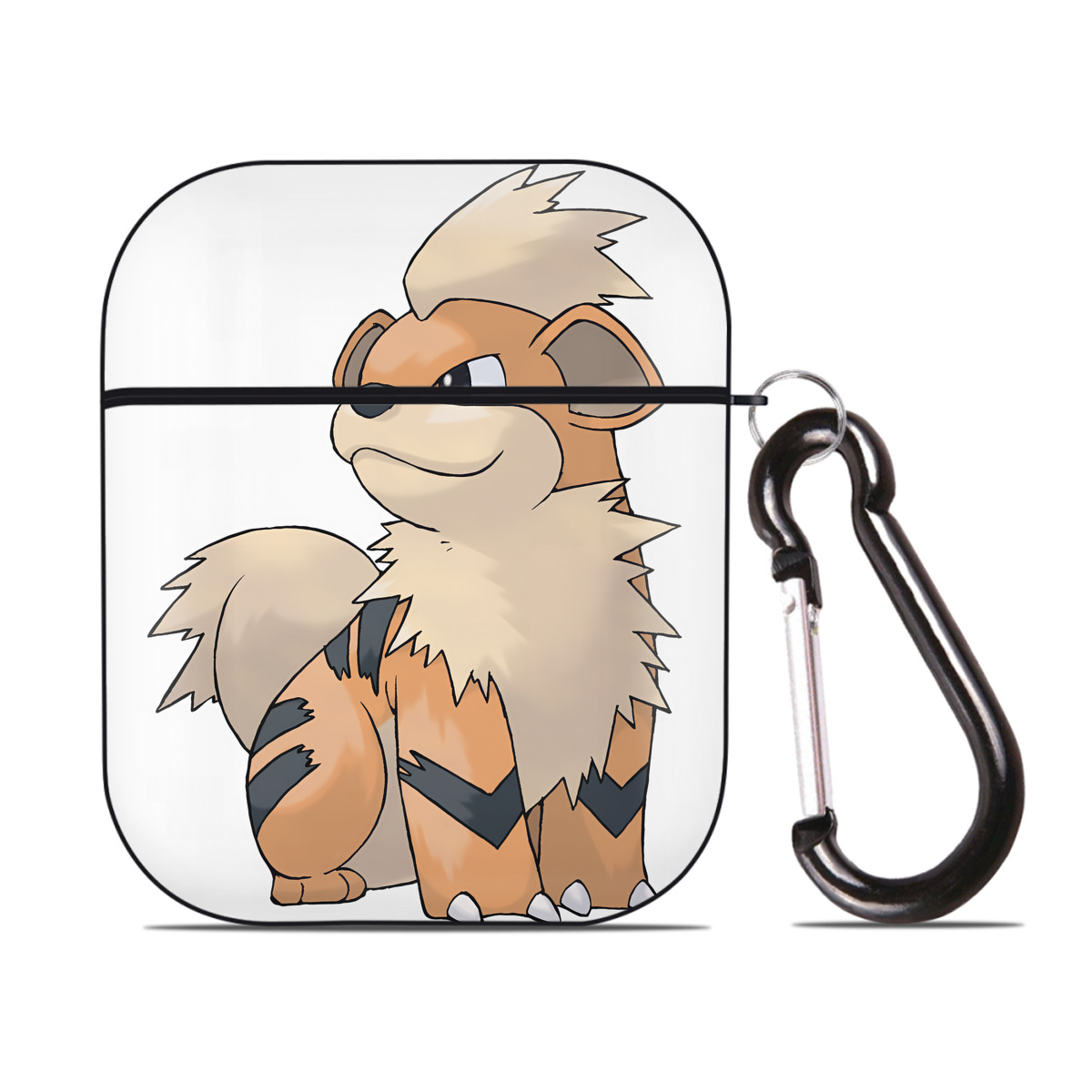 （画像用） ポケットモンスター Pokémon AirPods 第2世代保護ケース ハードシェル ブラック 耐衝撃・防指紋・カラビナ付き
